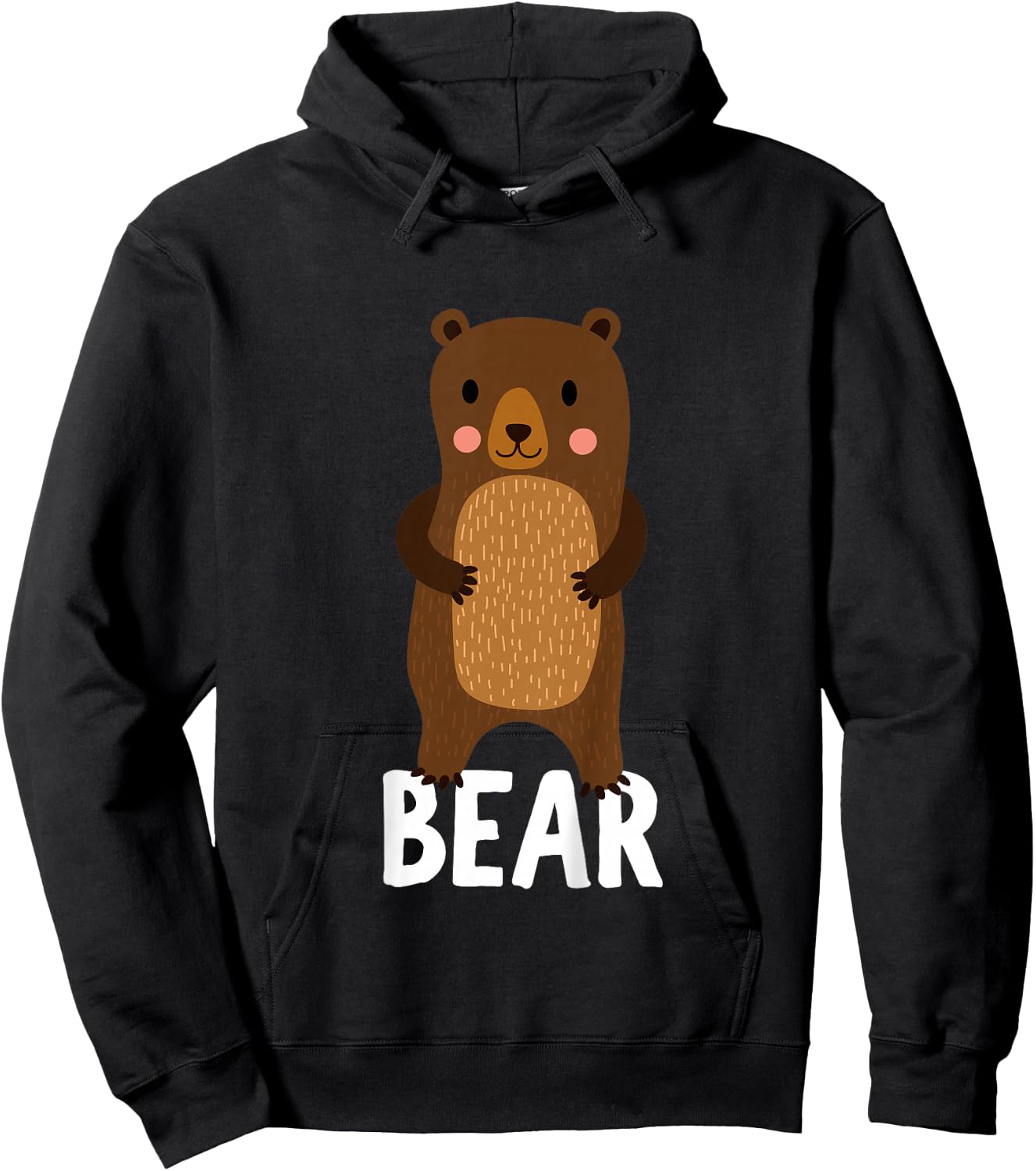 Kids Bear Shirt for Boys Or Girls | Cute Bear Gift Hoodie - Hoodie | Black