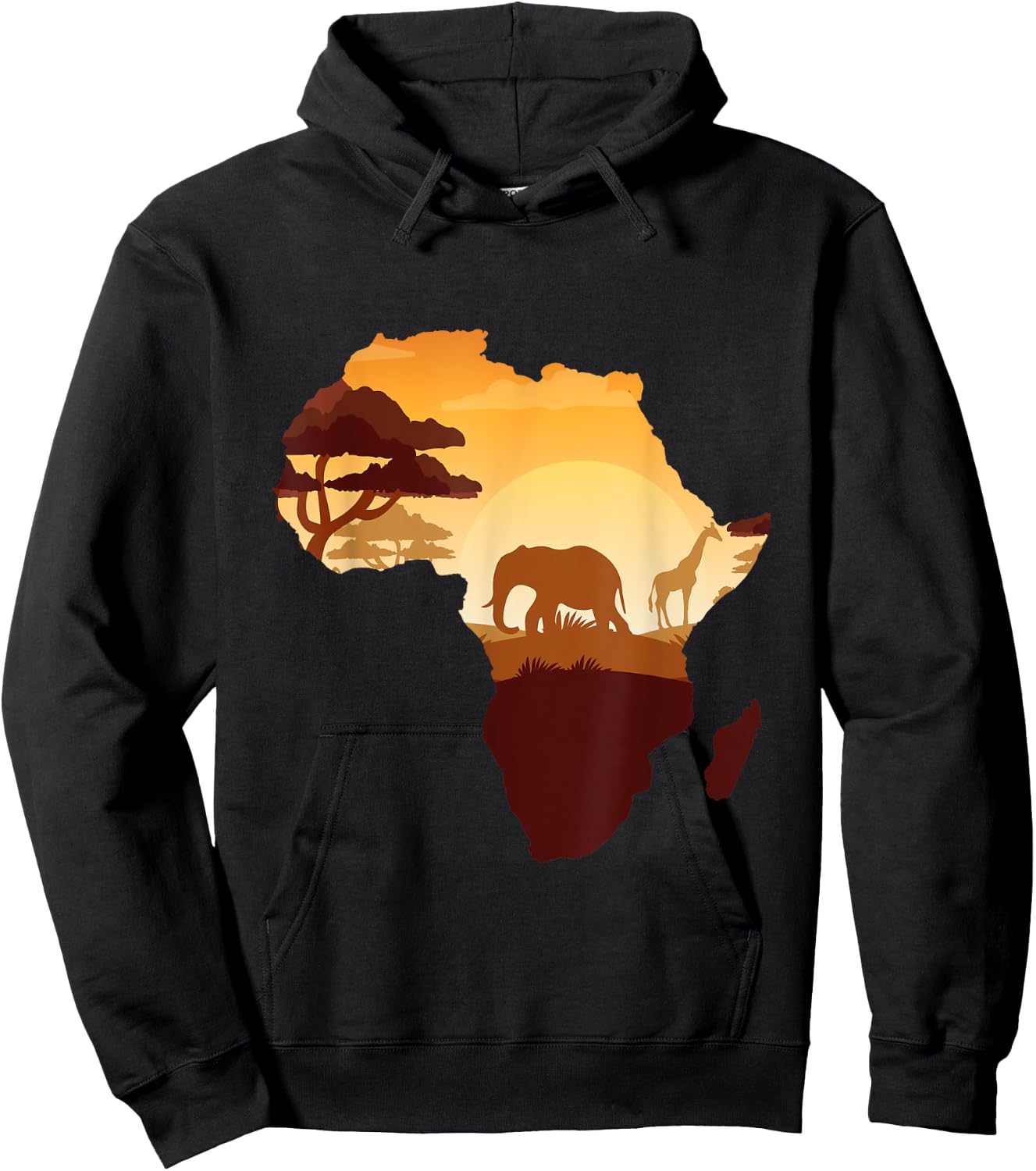 Wildlife Safari Animals Ivory Elephant Hoodie - Hoodie | Black
