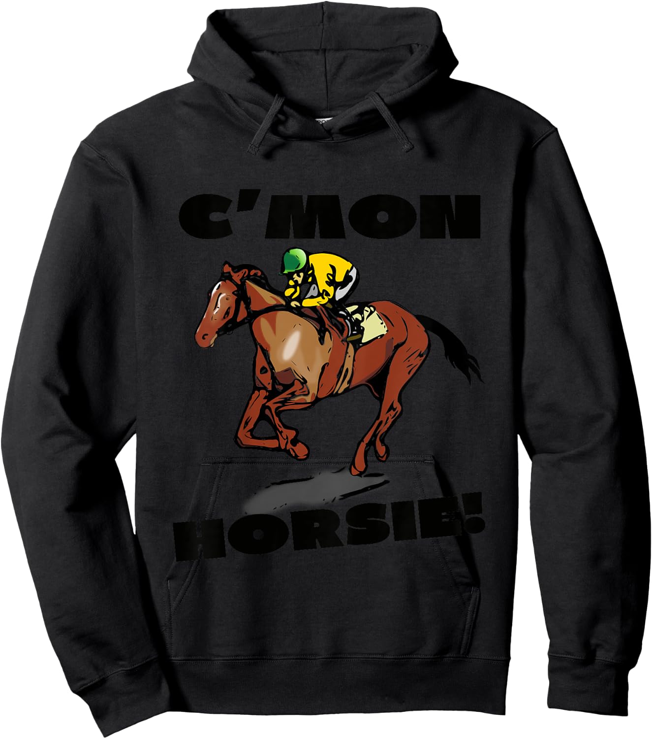 Horse Racing Races Track Boys Girls Youth Child Hoodie - Hoodie | Black