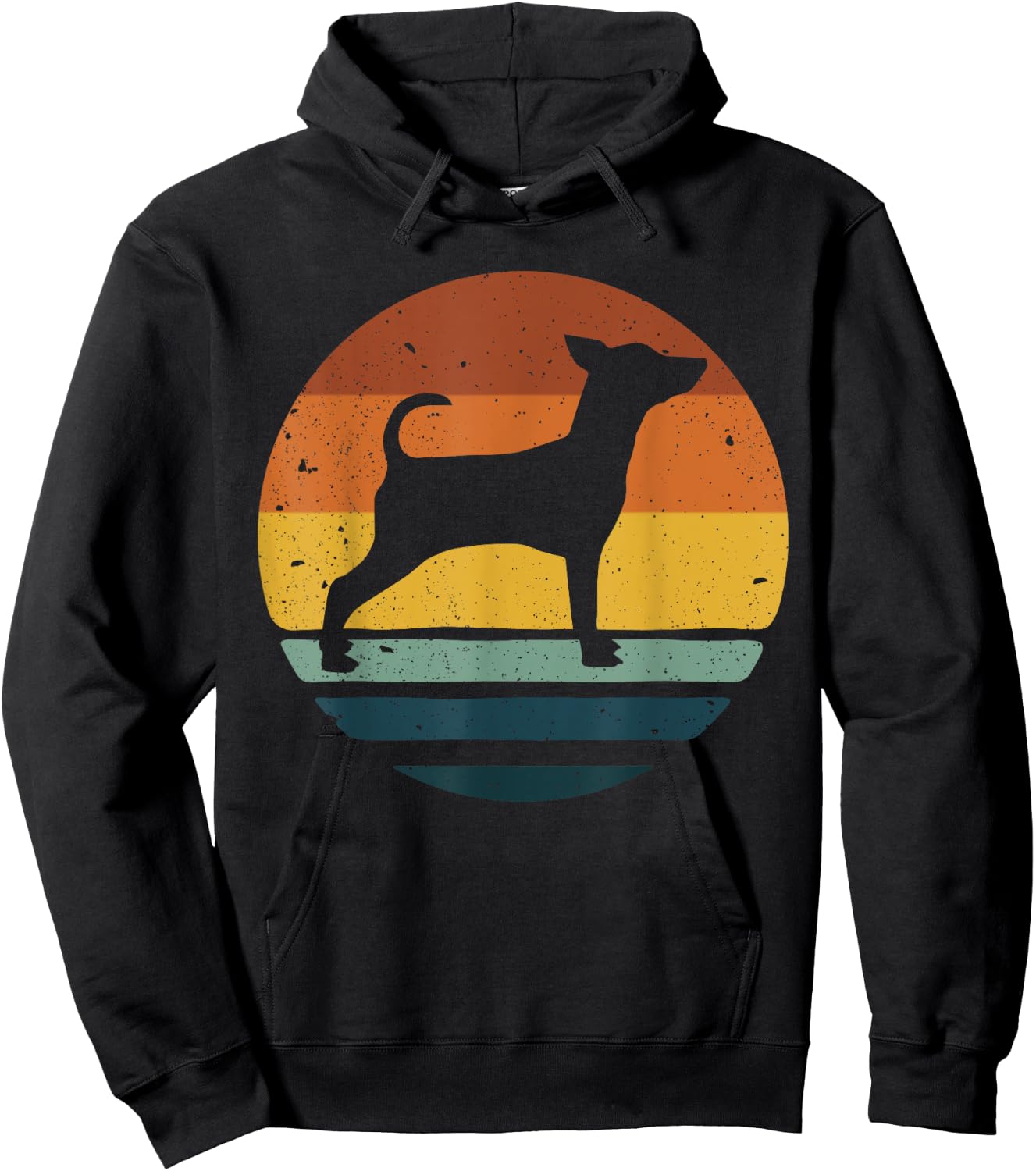 Miniature Pinscher Min Pin Vintage Retro Dog Mom Dad Women Kids Hoodie - Hoodie | Black