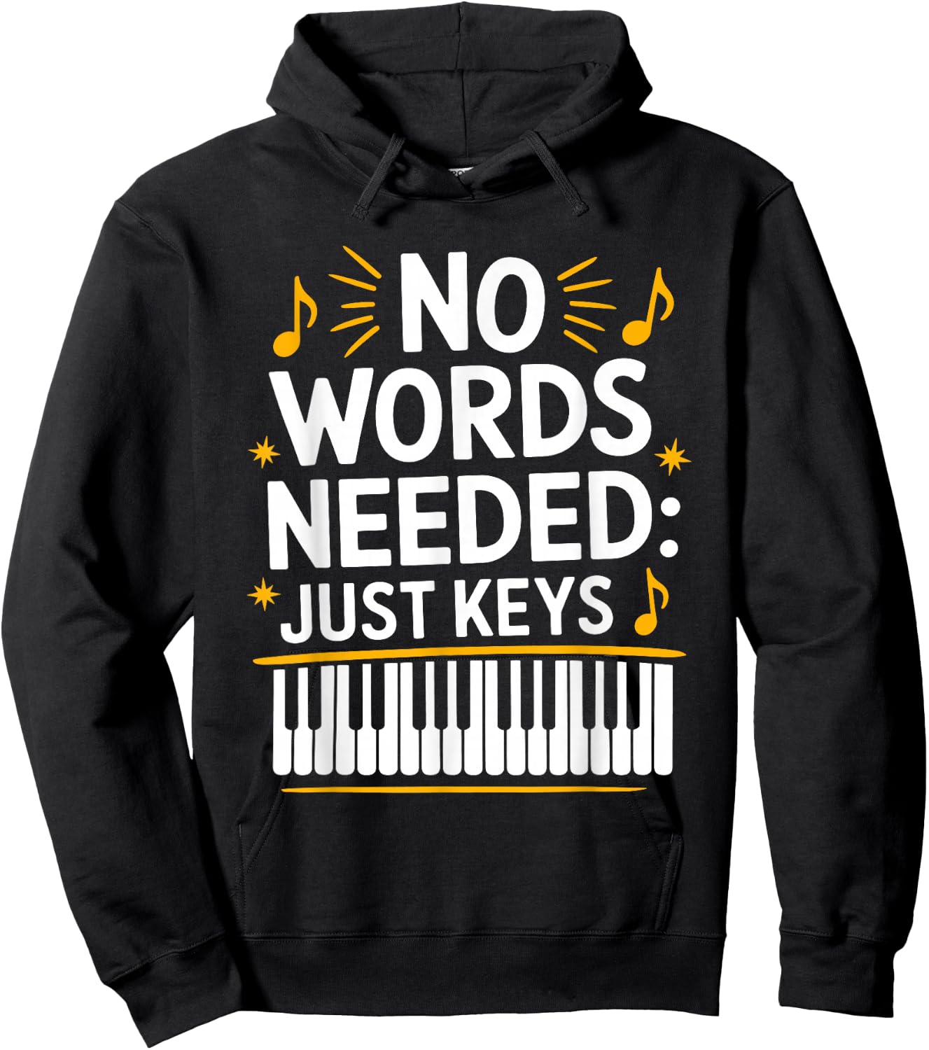 Piano Musician Keyboard Pianist and Classical Music Hoodie - Hoodie | Black