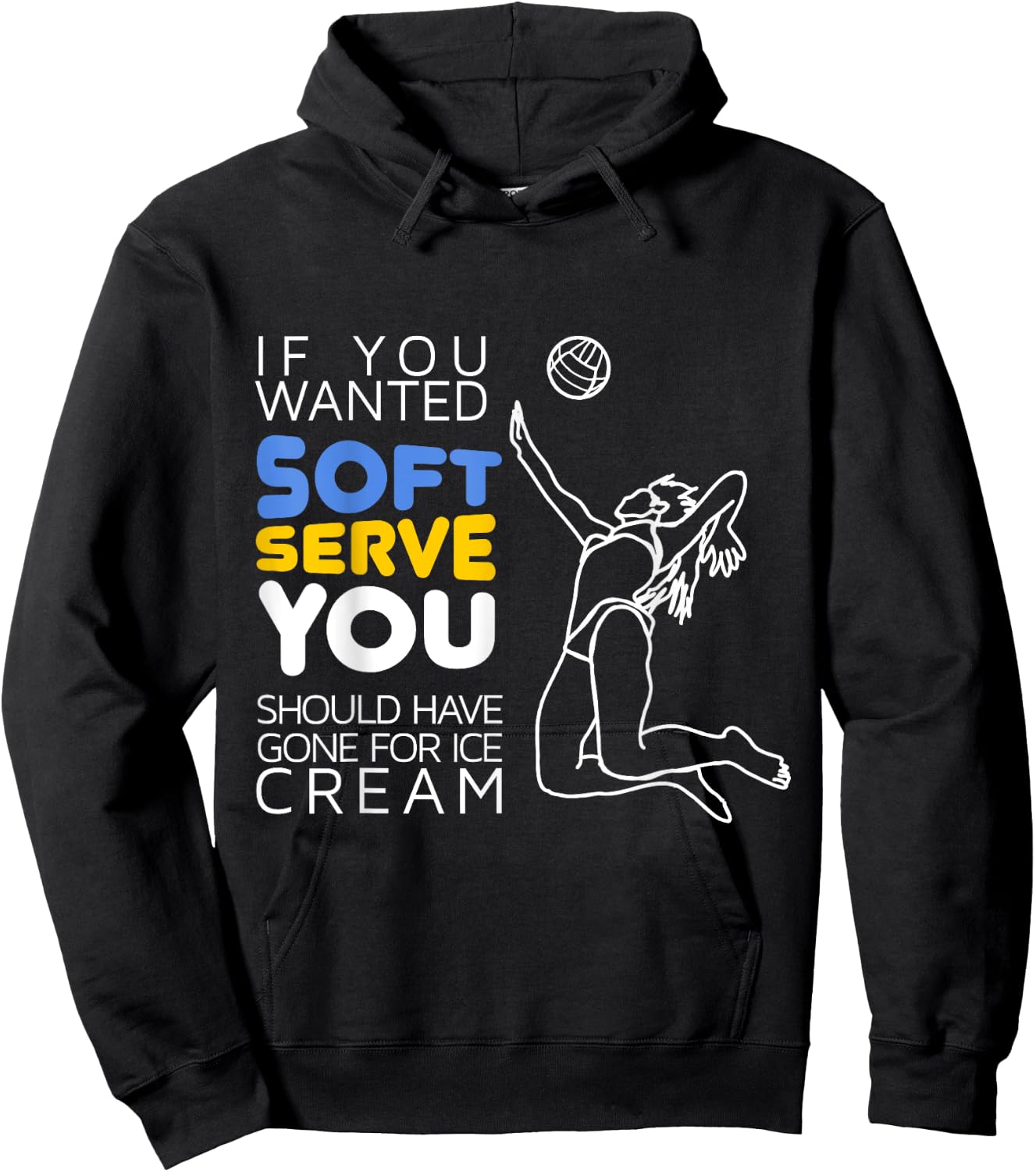 Cool Volleyball Player Gift - Wanted Soft Serve Hoodie - Hoodie | Black