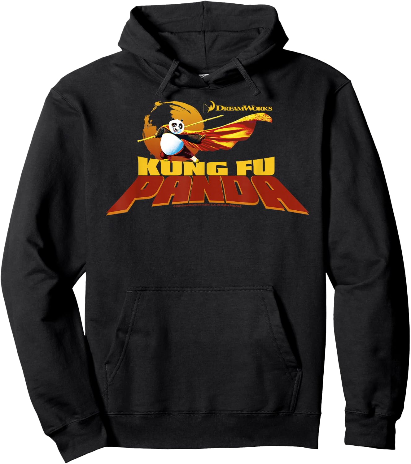 Kung Fu Panda Po Action Pose Movie Logo Hoodie - Hoodie | Black