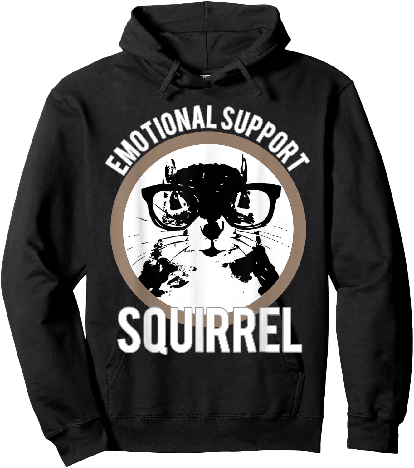 Emotional Support Squirrel - Squirrel Shirt Hoodie - Hoodie | Black