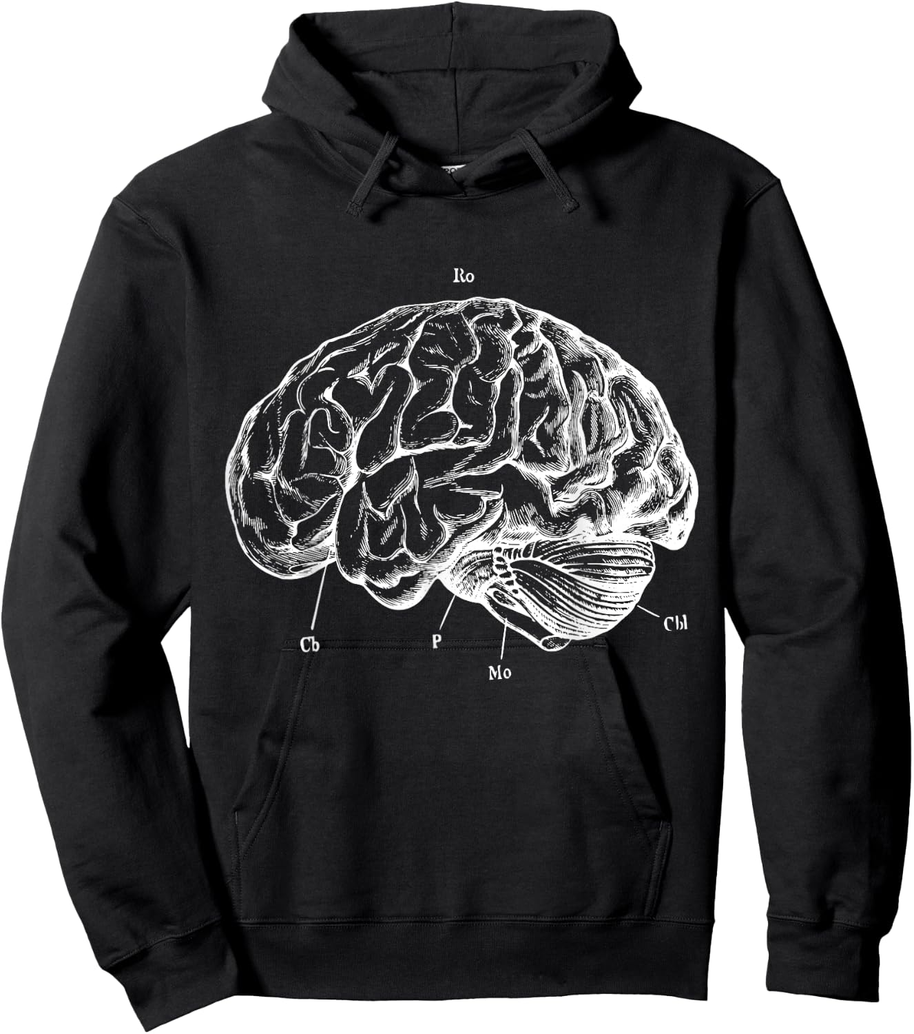Human Brain Shirt Vintage Anatomy Skull X-Ray Hoodie - Hoodie | Black