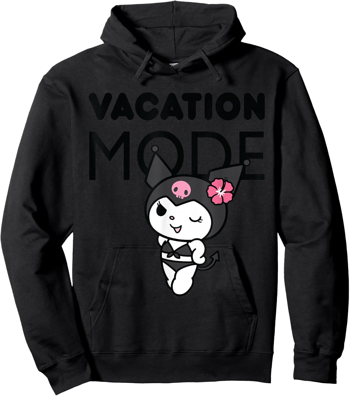 Kuromi Vacation Mode Hoodie - Hoodie | Black