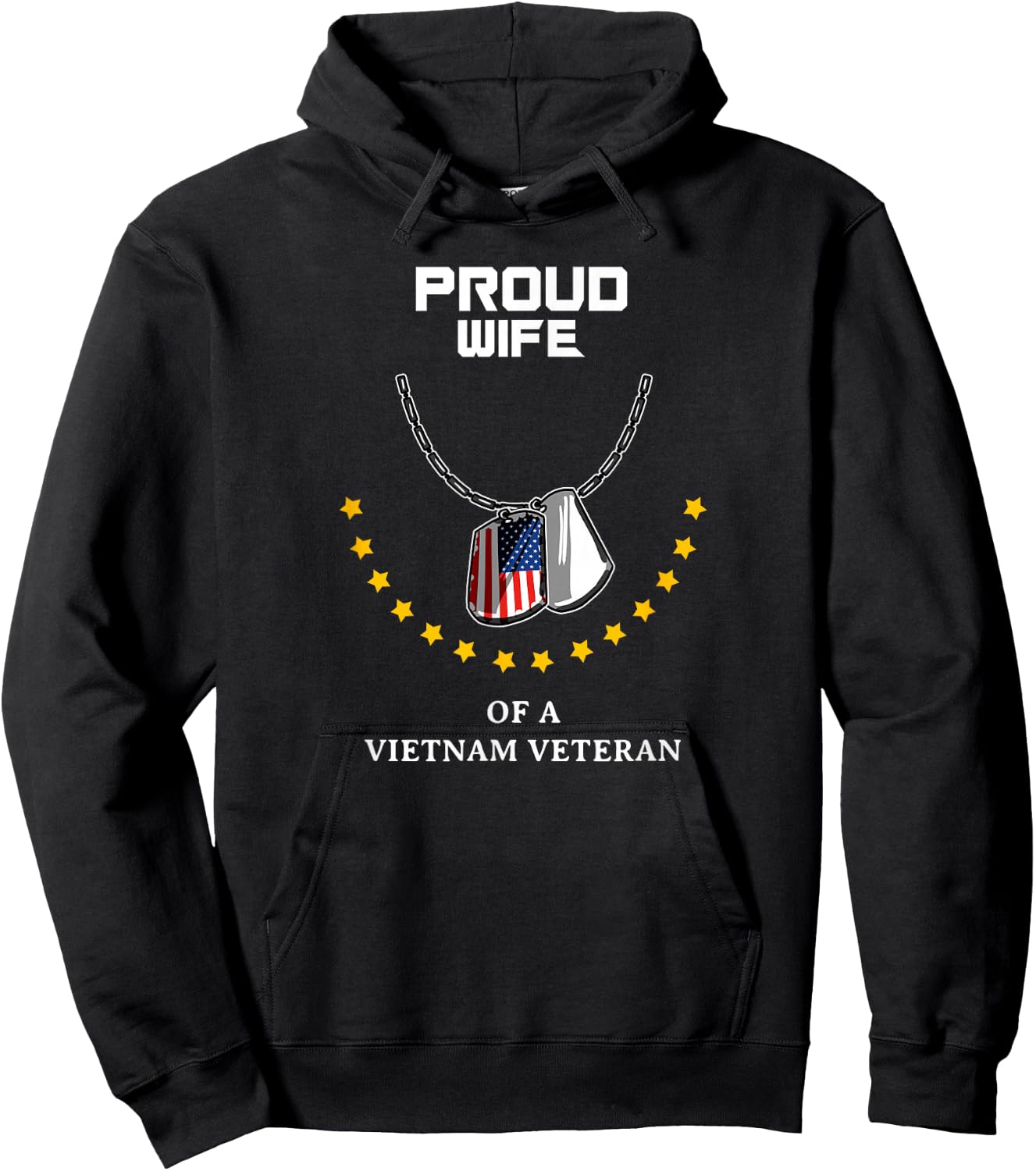 Proud Wife Of A Vietnam Veteran Cool Veteran Soldier Gift Hoodie - Hoodie | Black