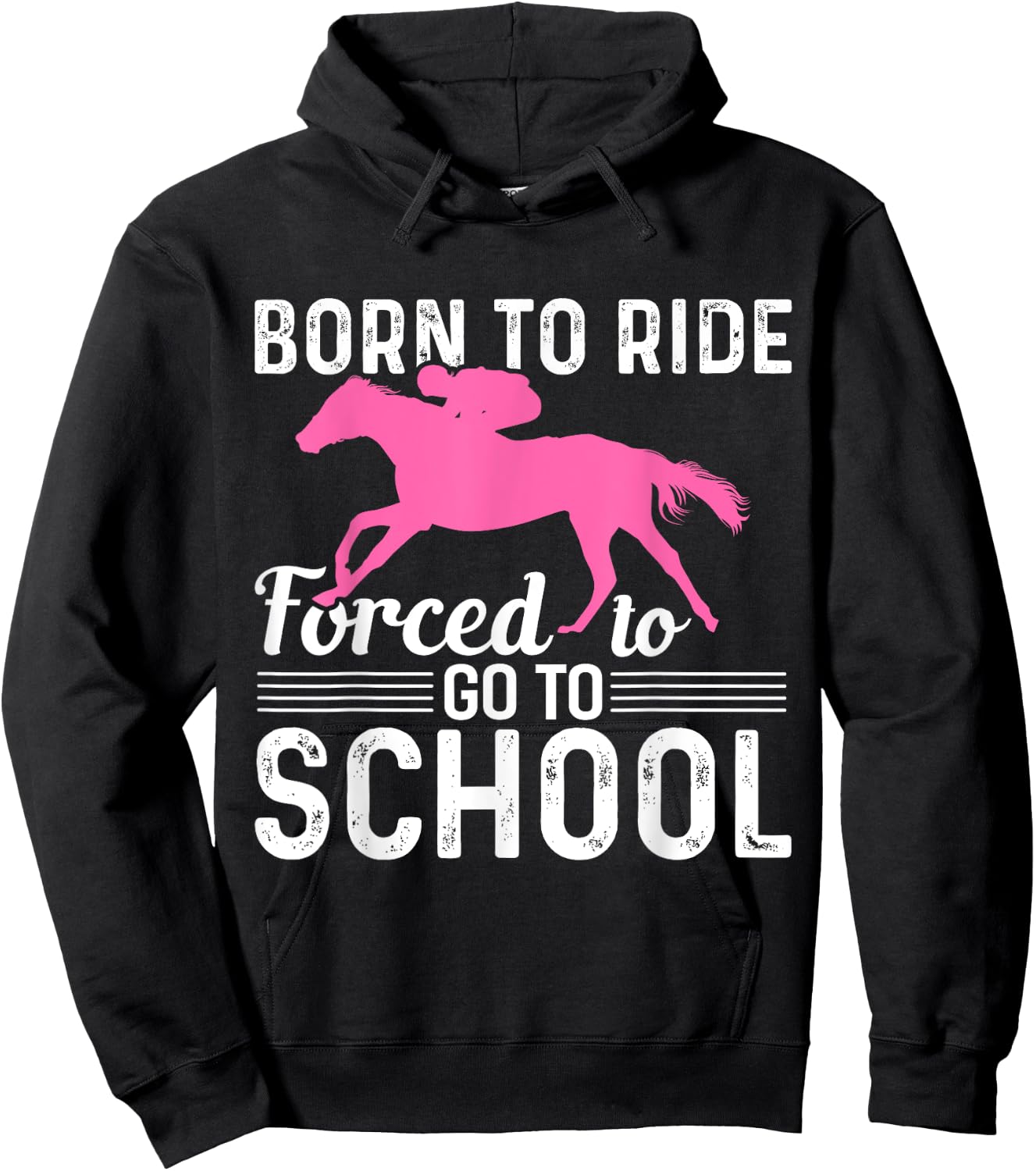 Horseback Riding Girl Funny Horse Girl Hoodie - Hoodie | Black