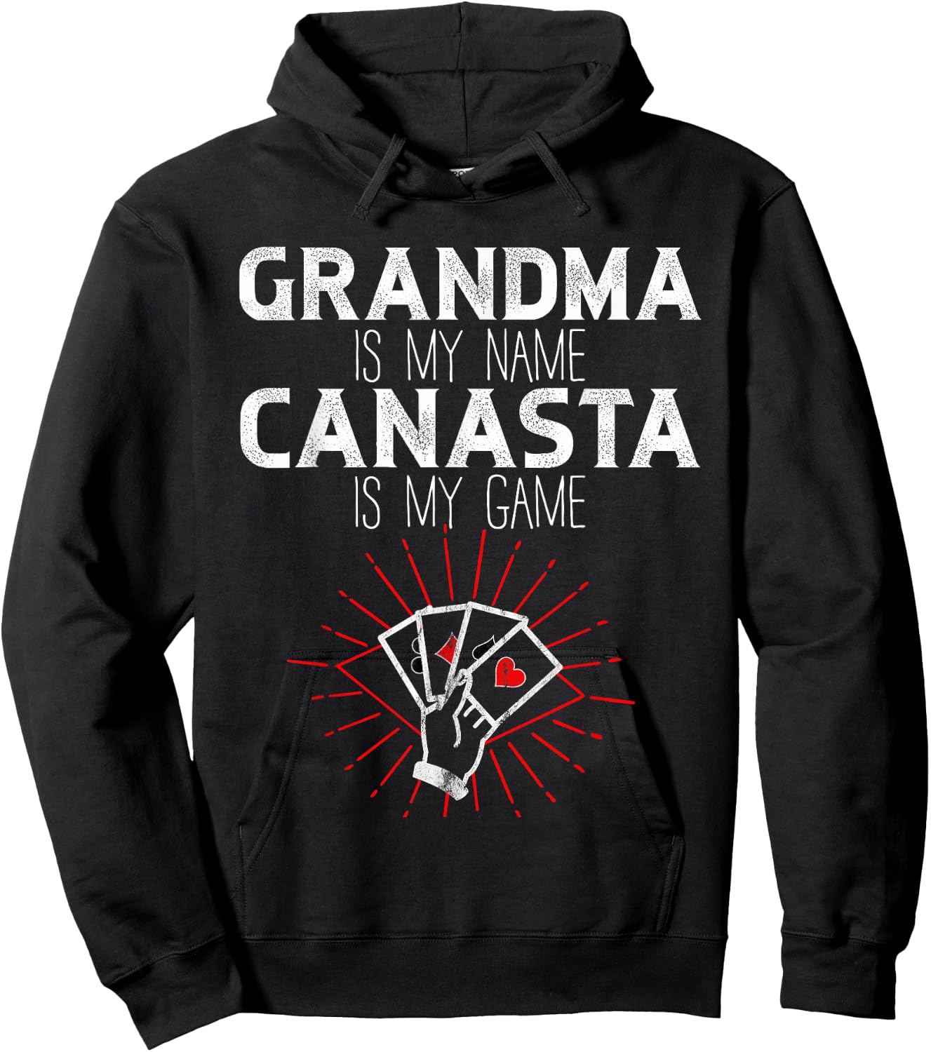 Grandma is my name Canasta is my Game Hoodie - Hoodie | Black
