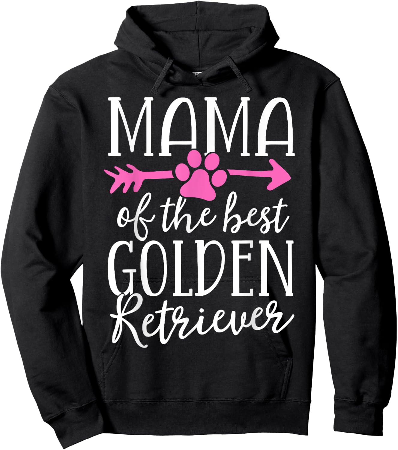 Mama Of The Best Golden Retriever Dog Mom Mother Puppy Men Women Girls Kids Hoodie - Hoodie | Black