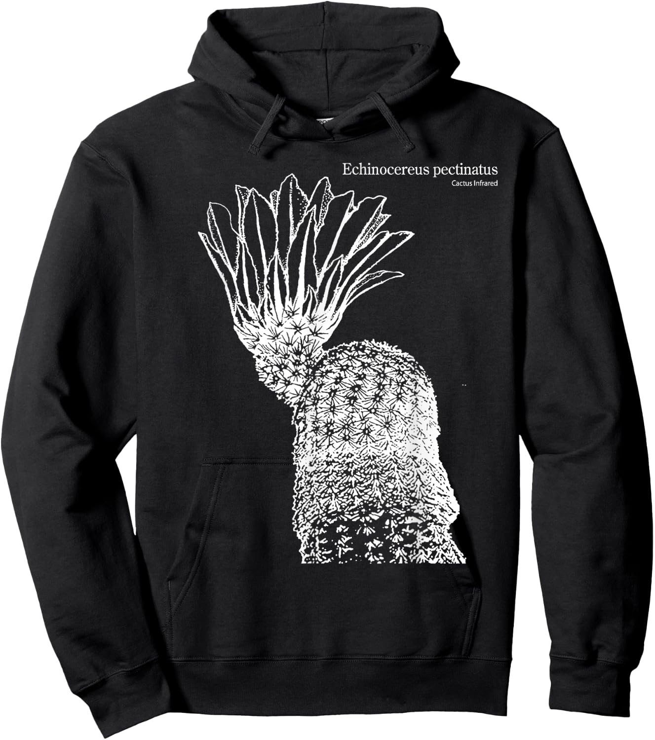 Echinocereus pectinatus Cactus Infrared succulent nature Hoodie - Hoodie | Black