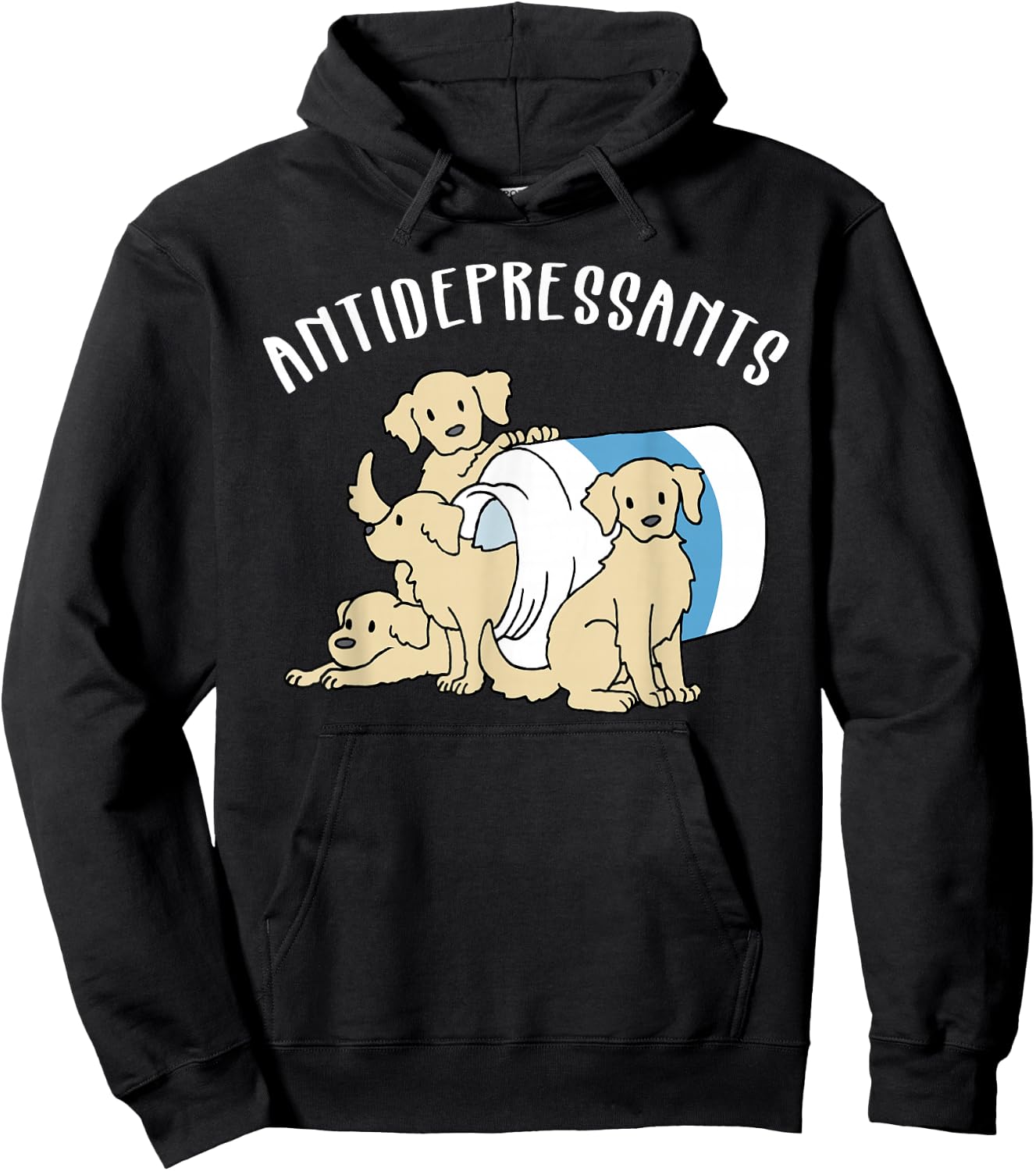 Dog Antidepressant Funny Dog Hoodie - Hoodie | Black