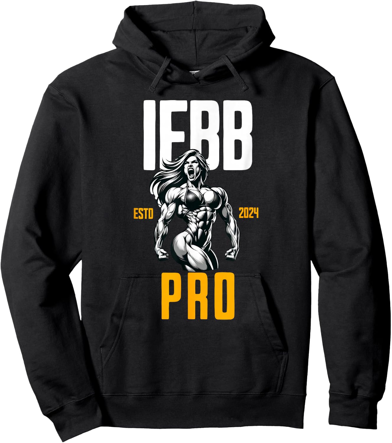 IFBB Pro Established 2024 Female Bodybuilder And Physique Hoodie - Hoodie | Black