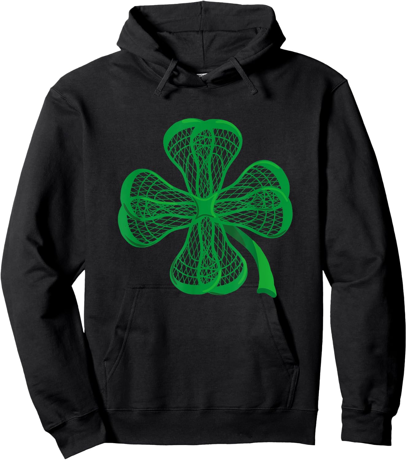 Lacrosse Sticks Shamrock clover irish lucky Lax gift Hoodie - Hoodie | Black