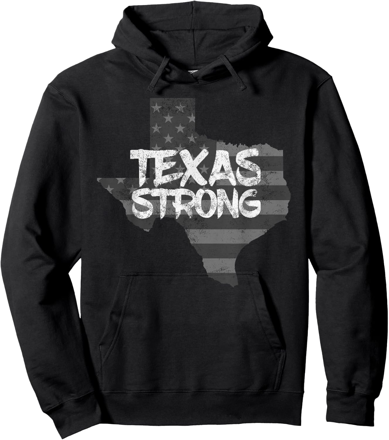Texas Strong Shirt Letter Printed Home State Top Hoodie - Hoodie | Black