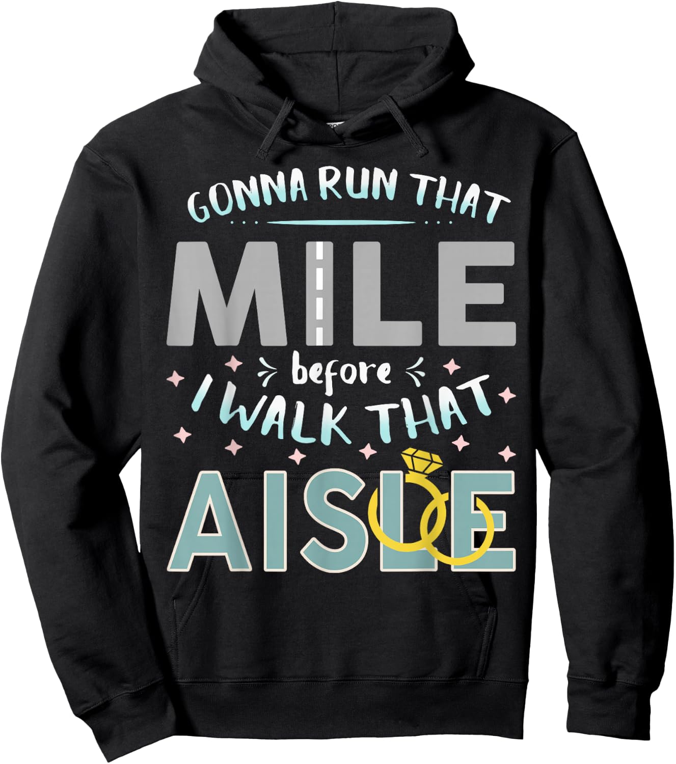 Bride Running Workout Engaged Hoodie - Hoodie | Black