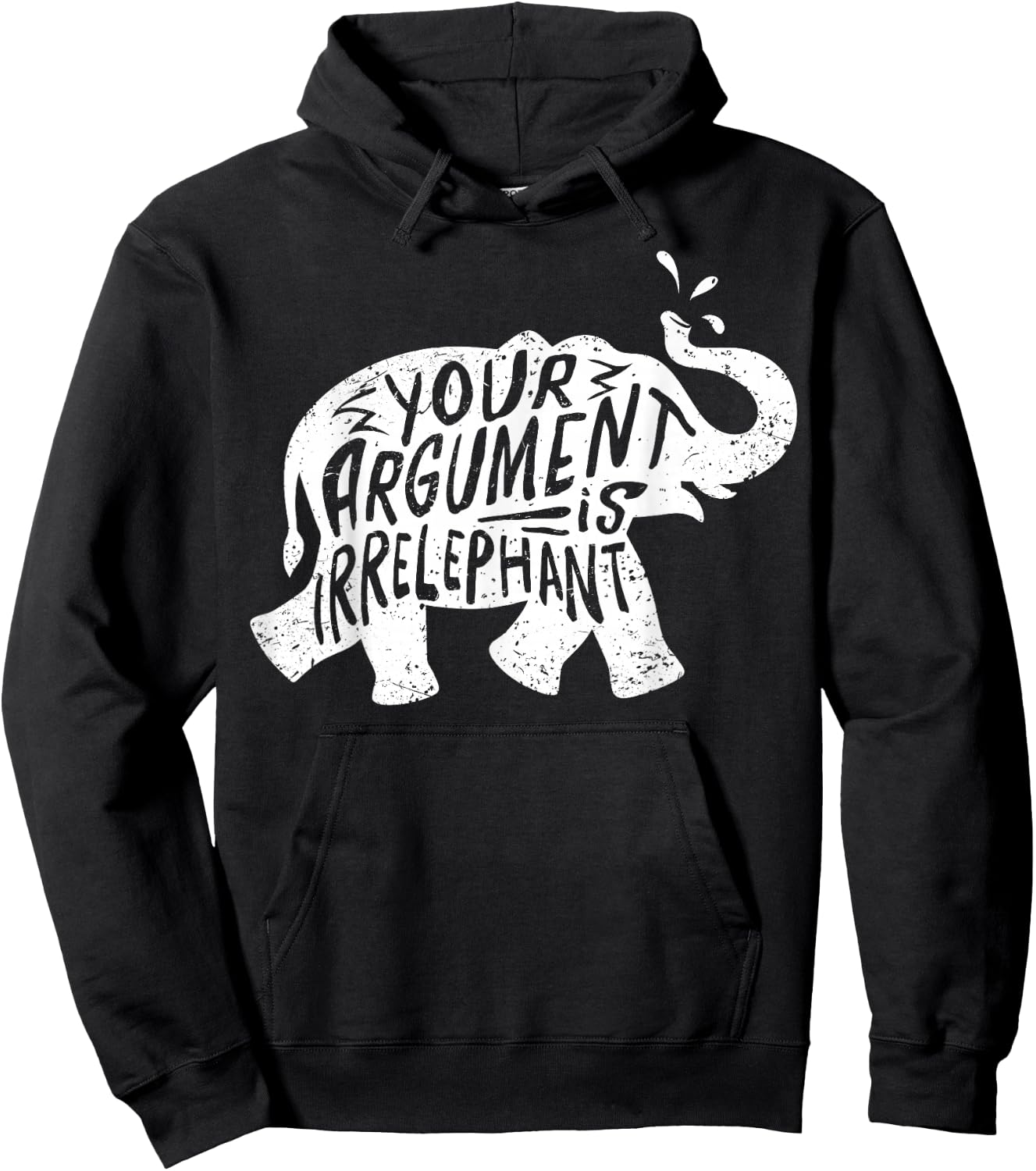 Funny Elephant Irrelephant Pun for Pun Lovers Hoodie - Hoodie | Black
