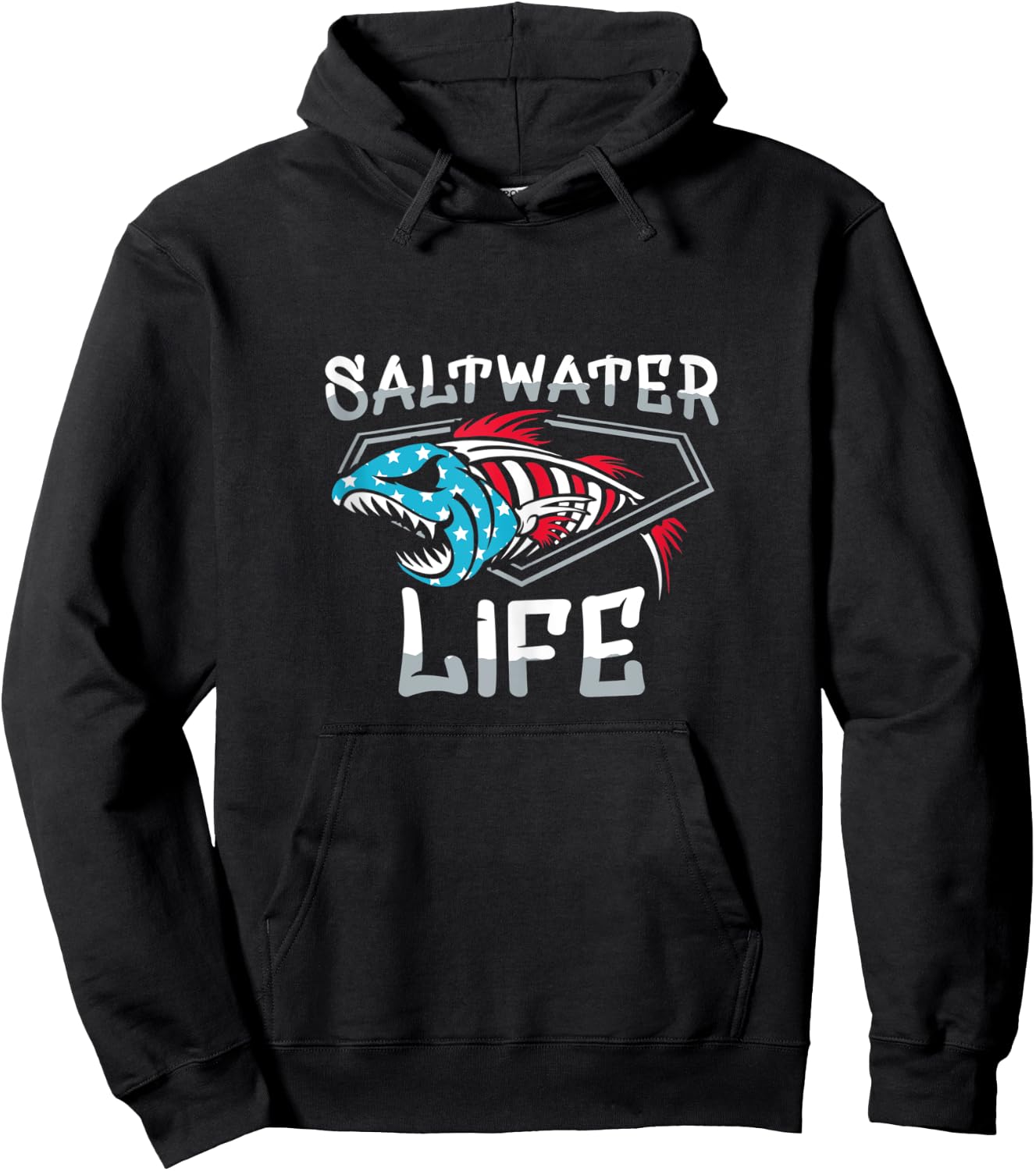 Saltwater Life Fishing Hoodie - Hoodie | Black