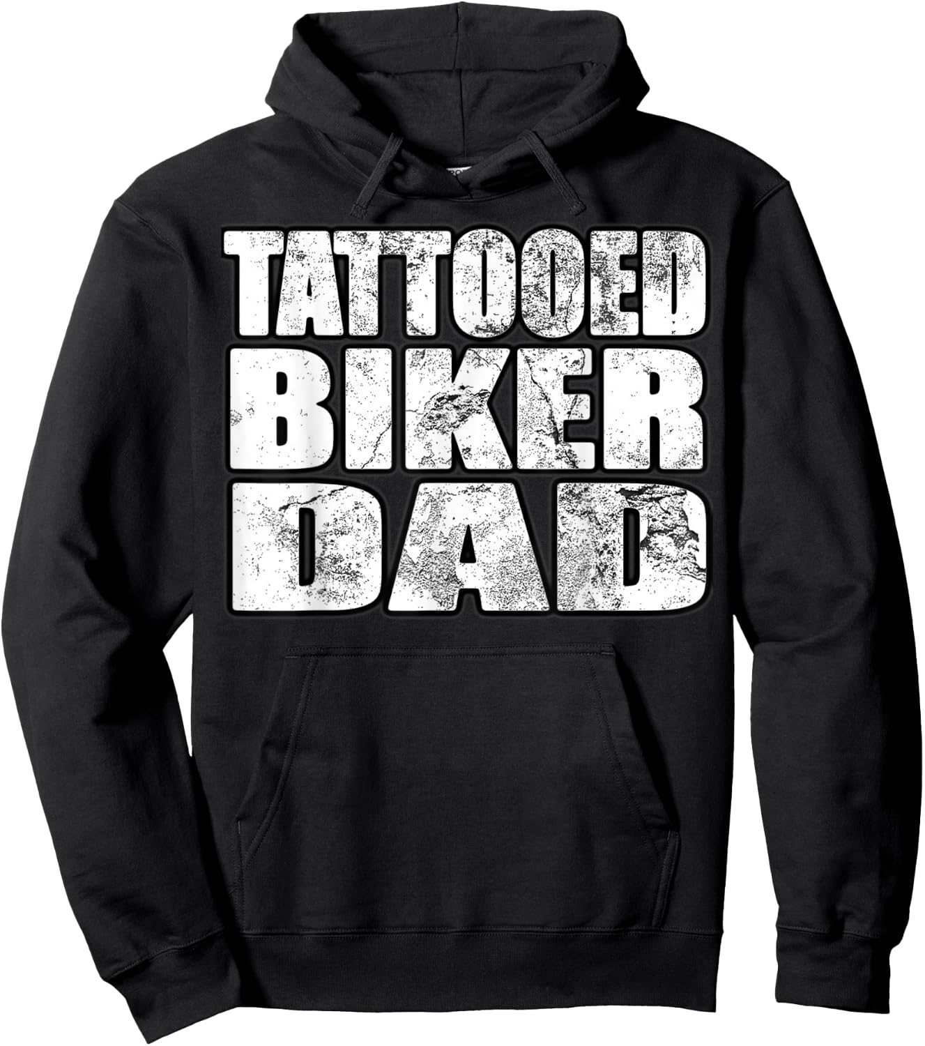Tattooed Biker Dad T Shirt Gift Hoodie - Hoodie | Black