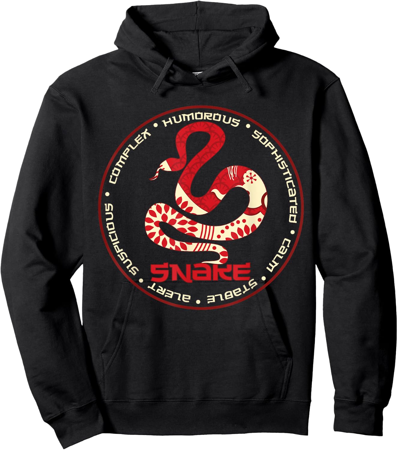 Chinese Zodiac Year of the Snake Astrology Horoscope Hoodie - Hoodie | Black