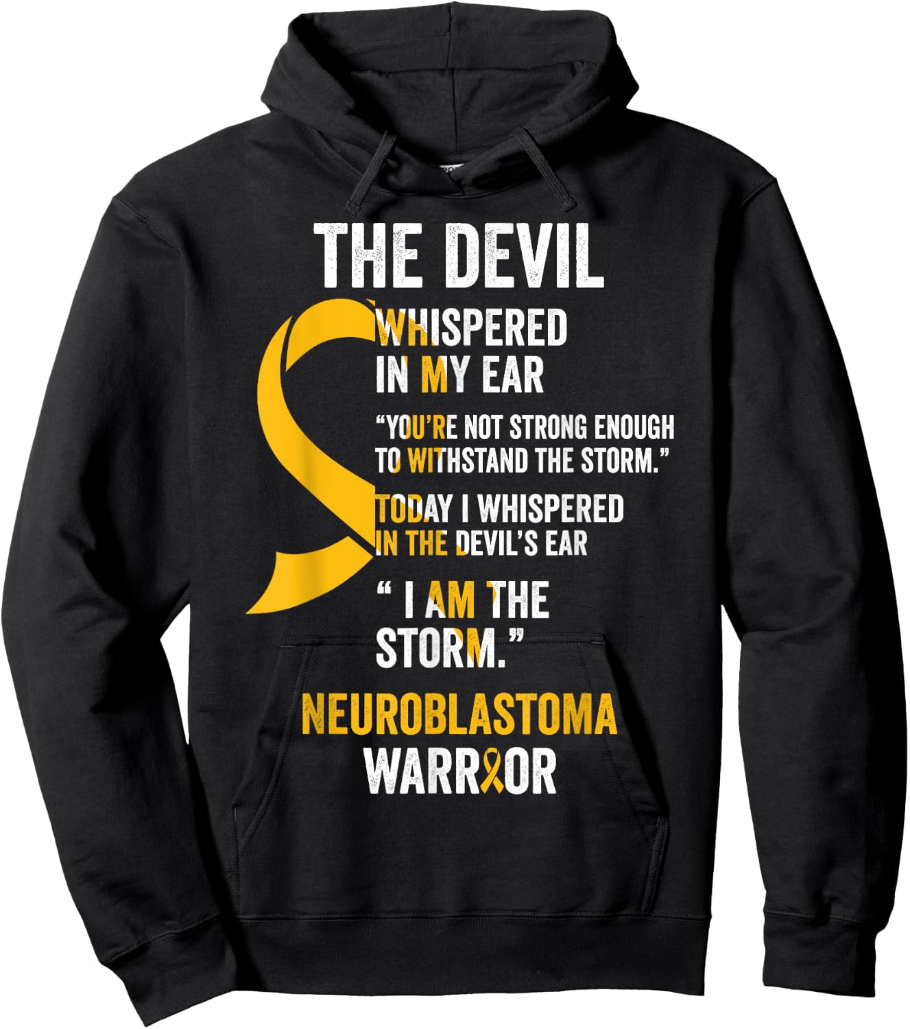 Neuroblastoma Awareness Ribbon T Shirts Hoodie - Hoodie | Black