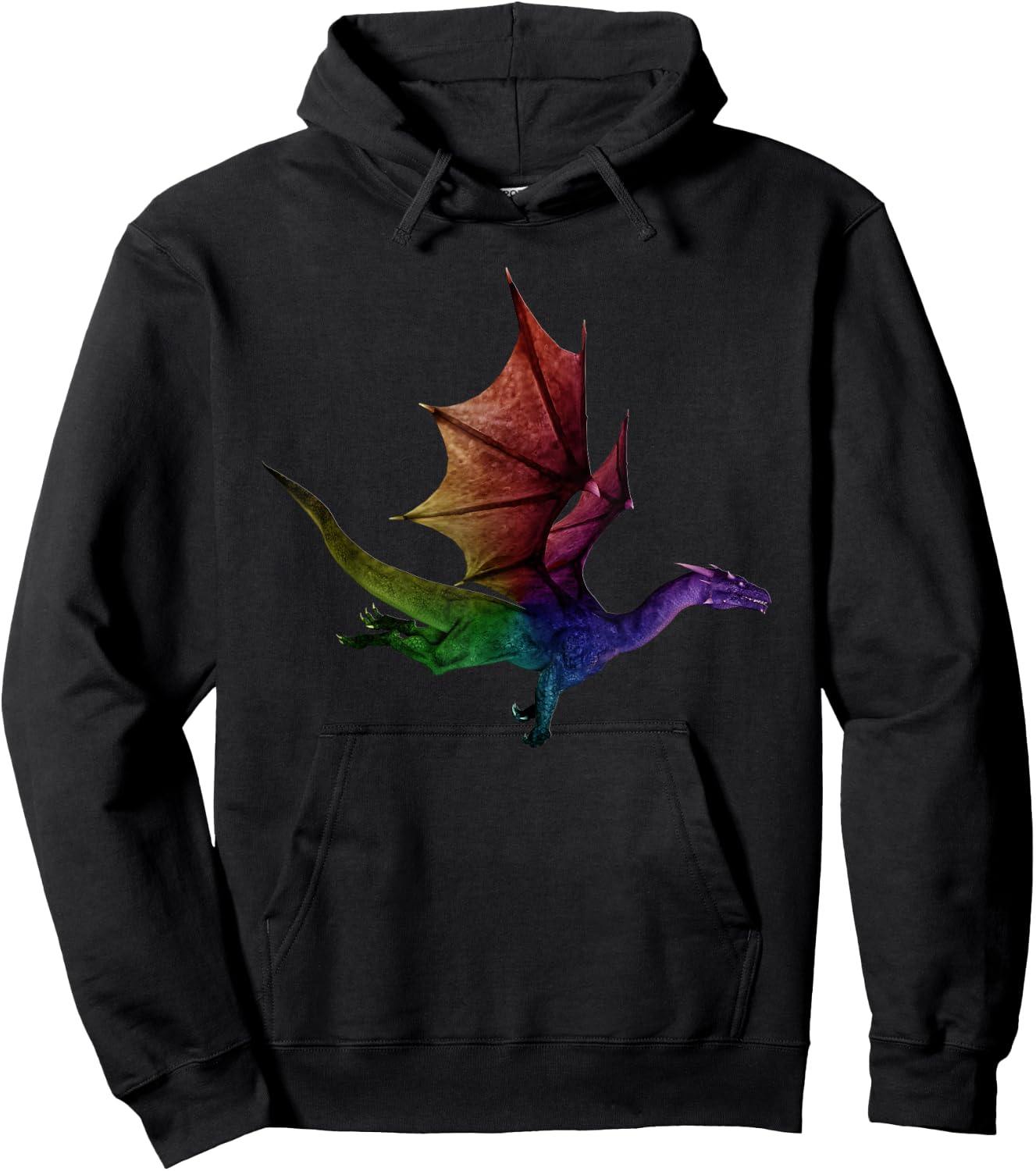 Best Watercolor Dragon Cool Flying Dragon Rainbow Gift Hoodie - Hoodie | Black