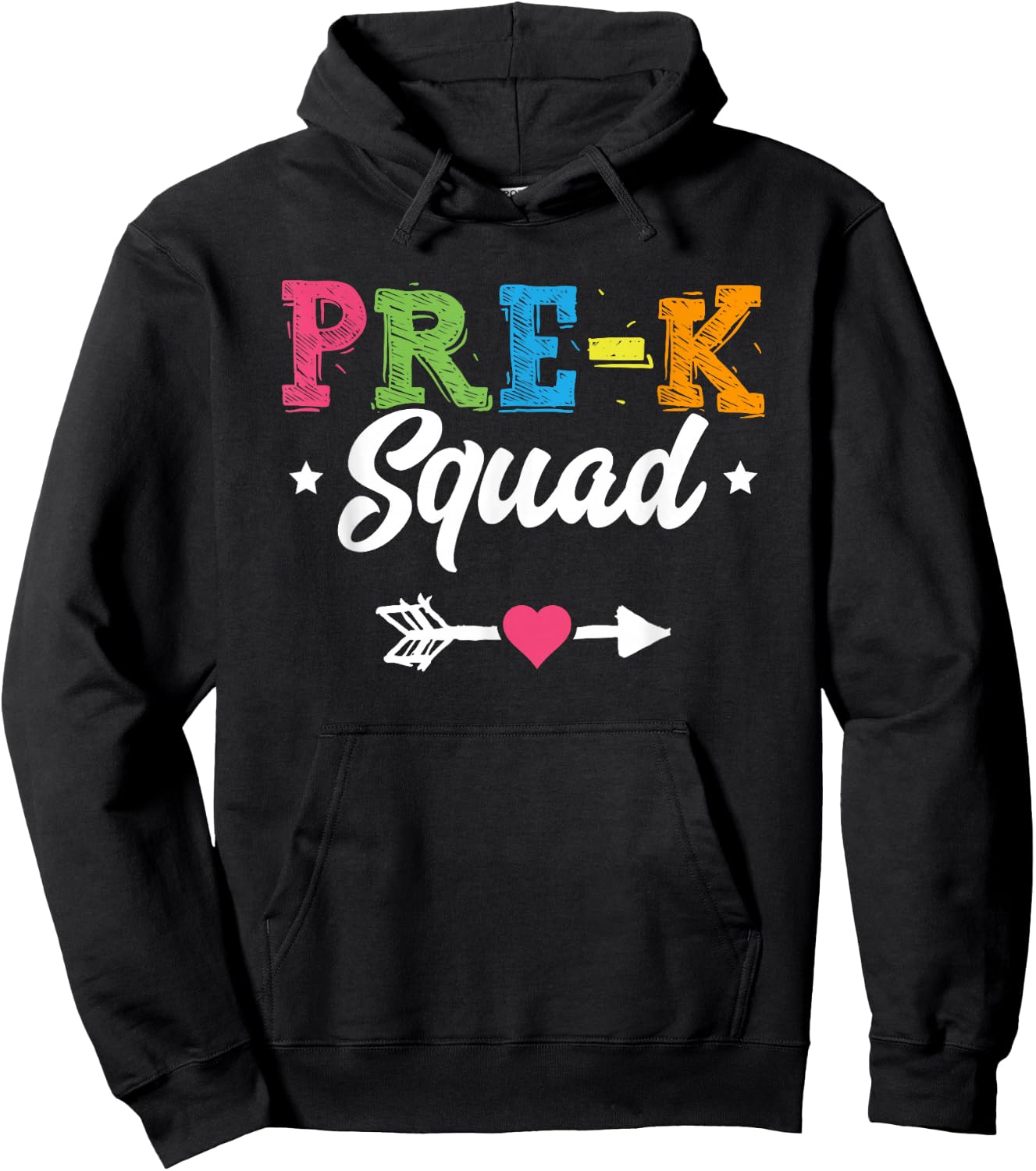 Pre-K Squad Teacher Student Kids Preschool Back To School Hoodie - Hoodie | Black