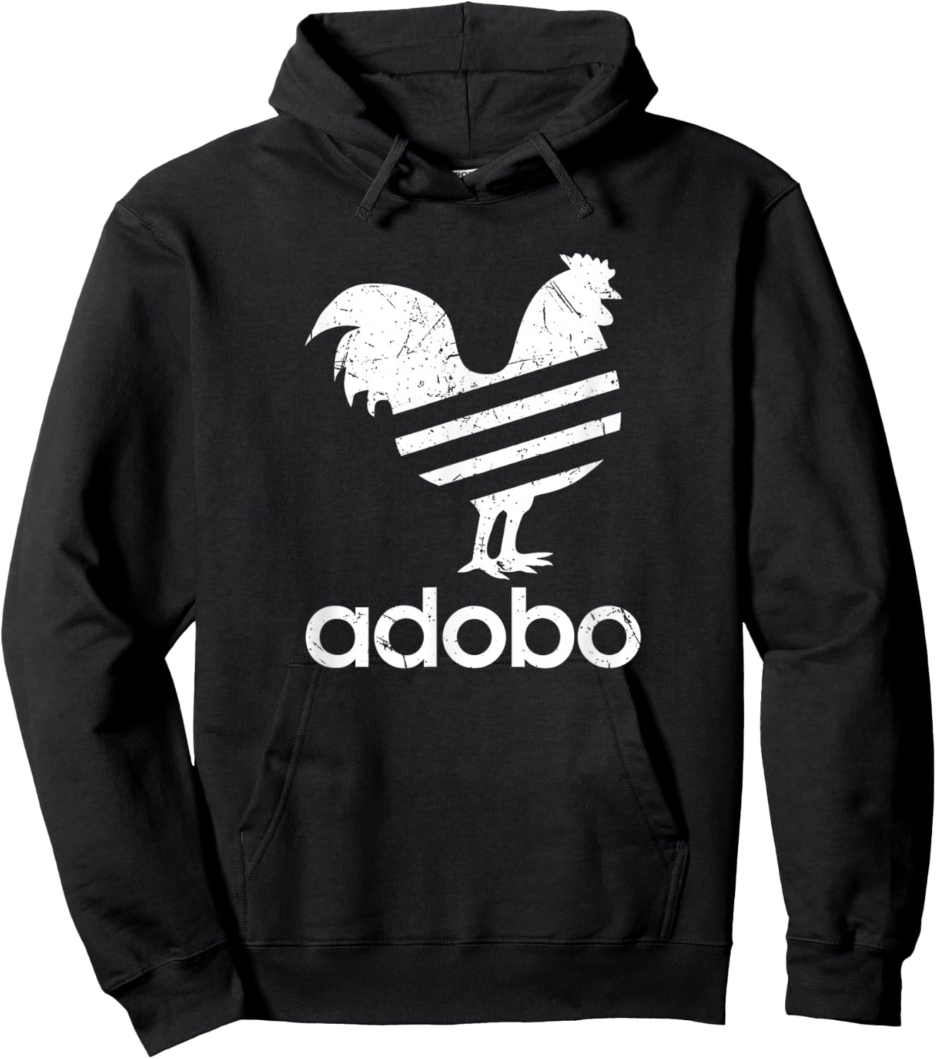 Adobo T Shirt - Distressed Graphic Hoodie - Hoodie | Black