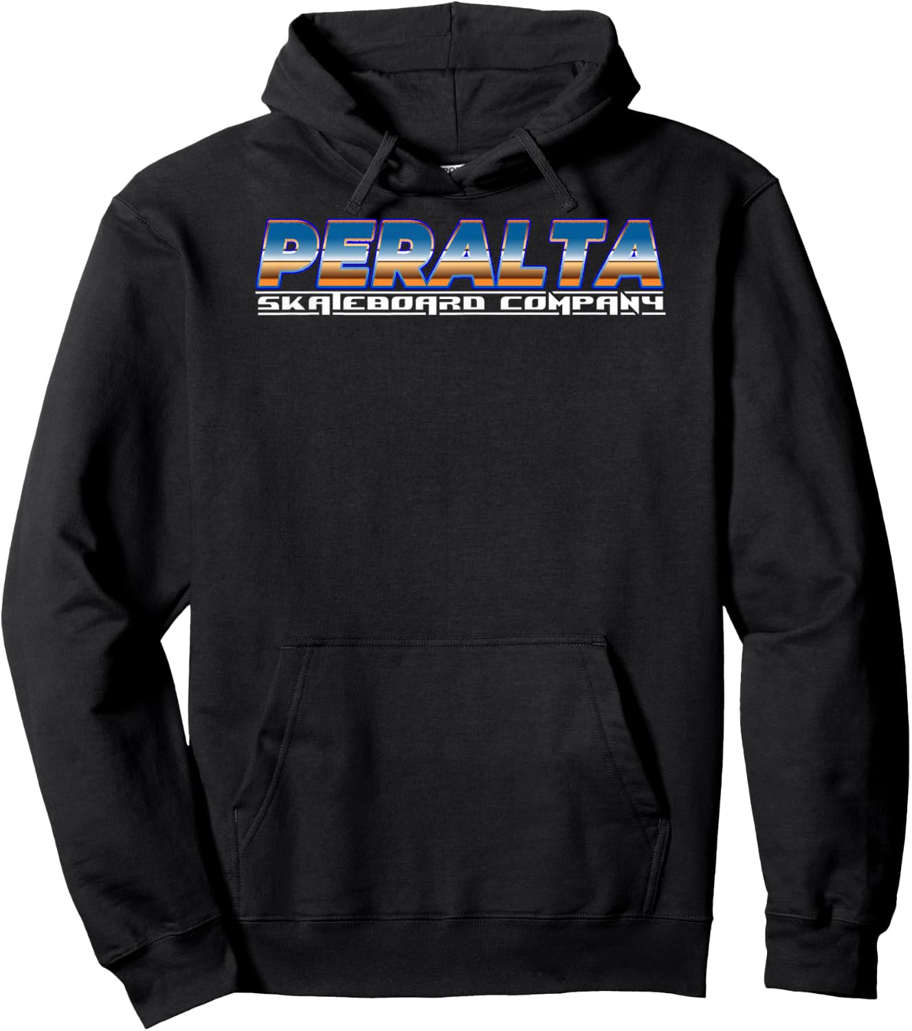 80s Vintage Peralta Skateboard Company Logo Plain Hoodie - Hoodie | Black
