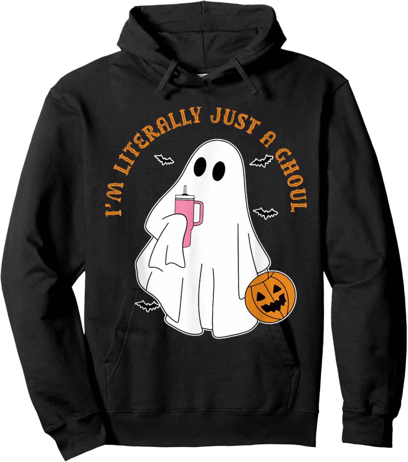 I'm Literally Just A Ghoul Humor Apparel Hoodie - Hoodie | Black