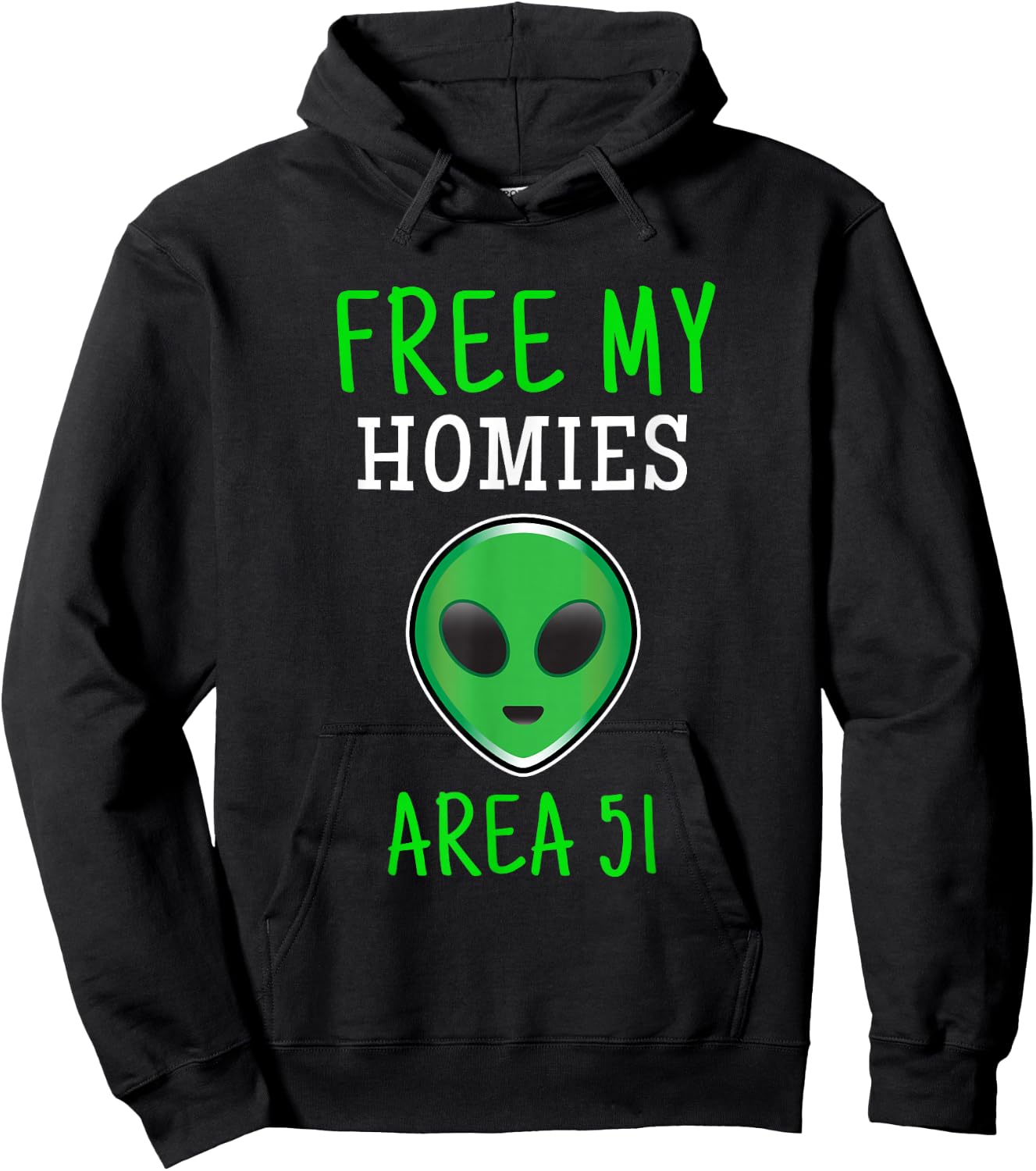 Free My Homies Area 51 Funny Alien Hoodie - Hoodie | Black