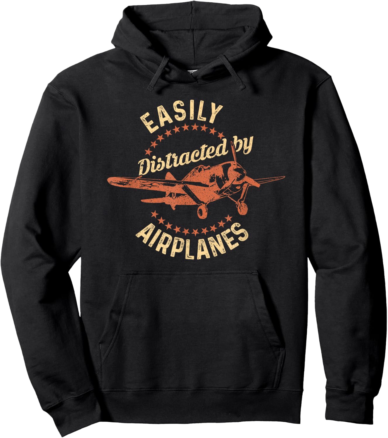 Easily Distracted by Airplanes Hoodie - Hoodie | Black