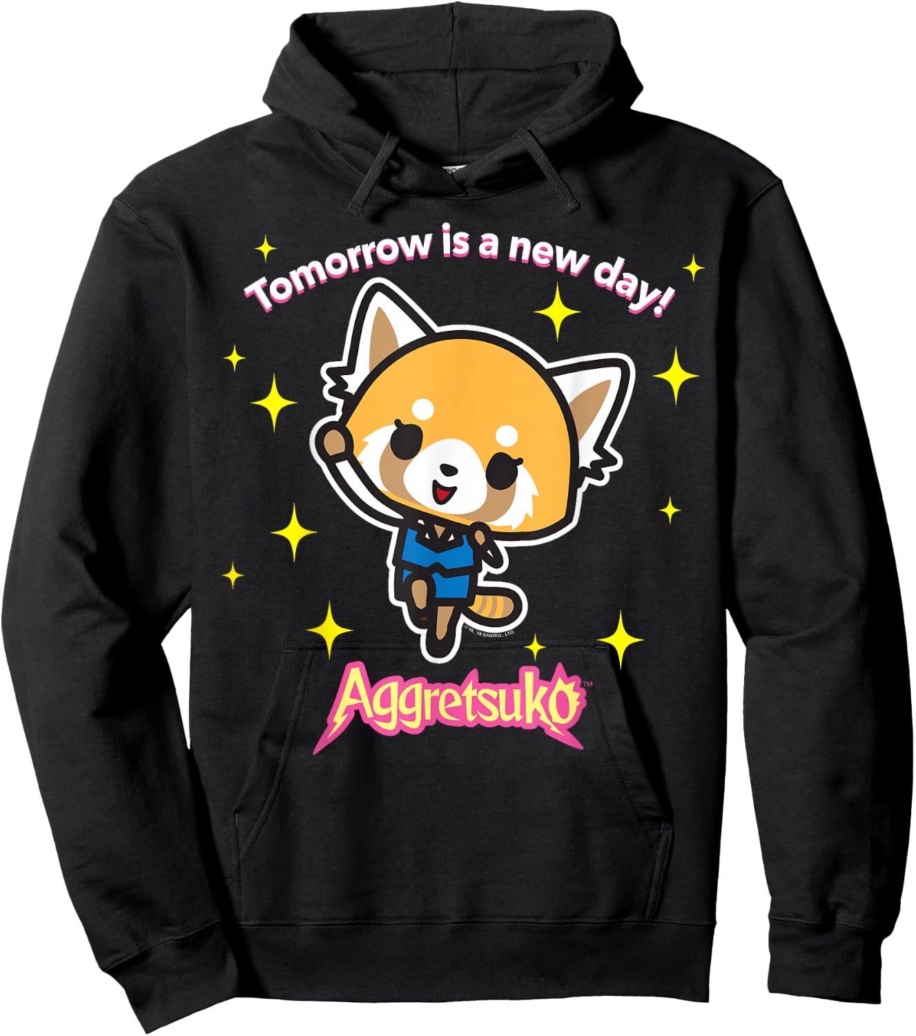Aggretsuko "Tomorrow is a New Day" Shirt Hoodie - Hoodie | Black