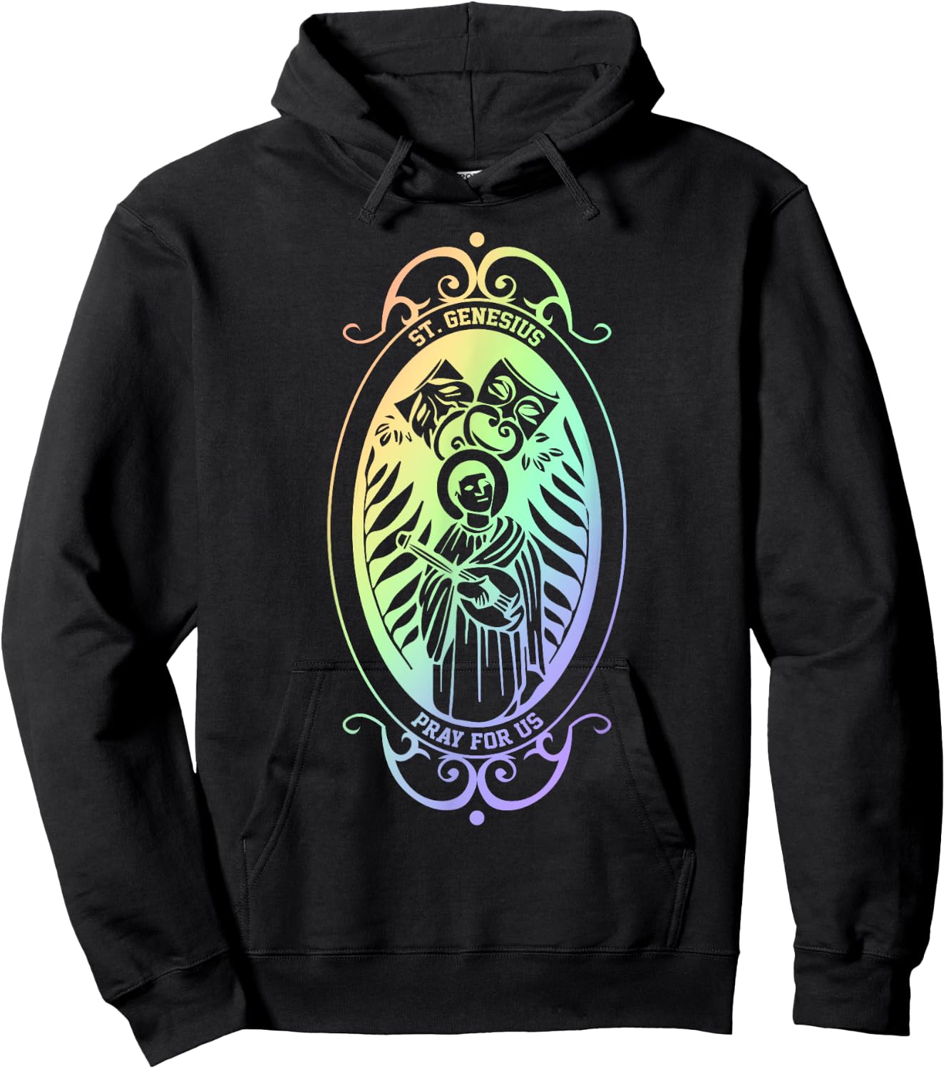 Spiritual Religious Christian Catholic St Genesius Hoodie - Hoodie | Black
