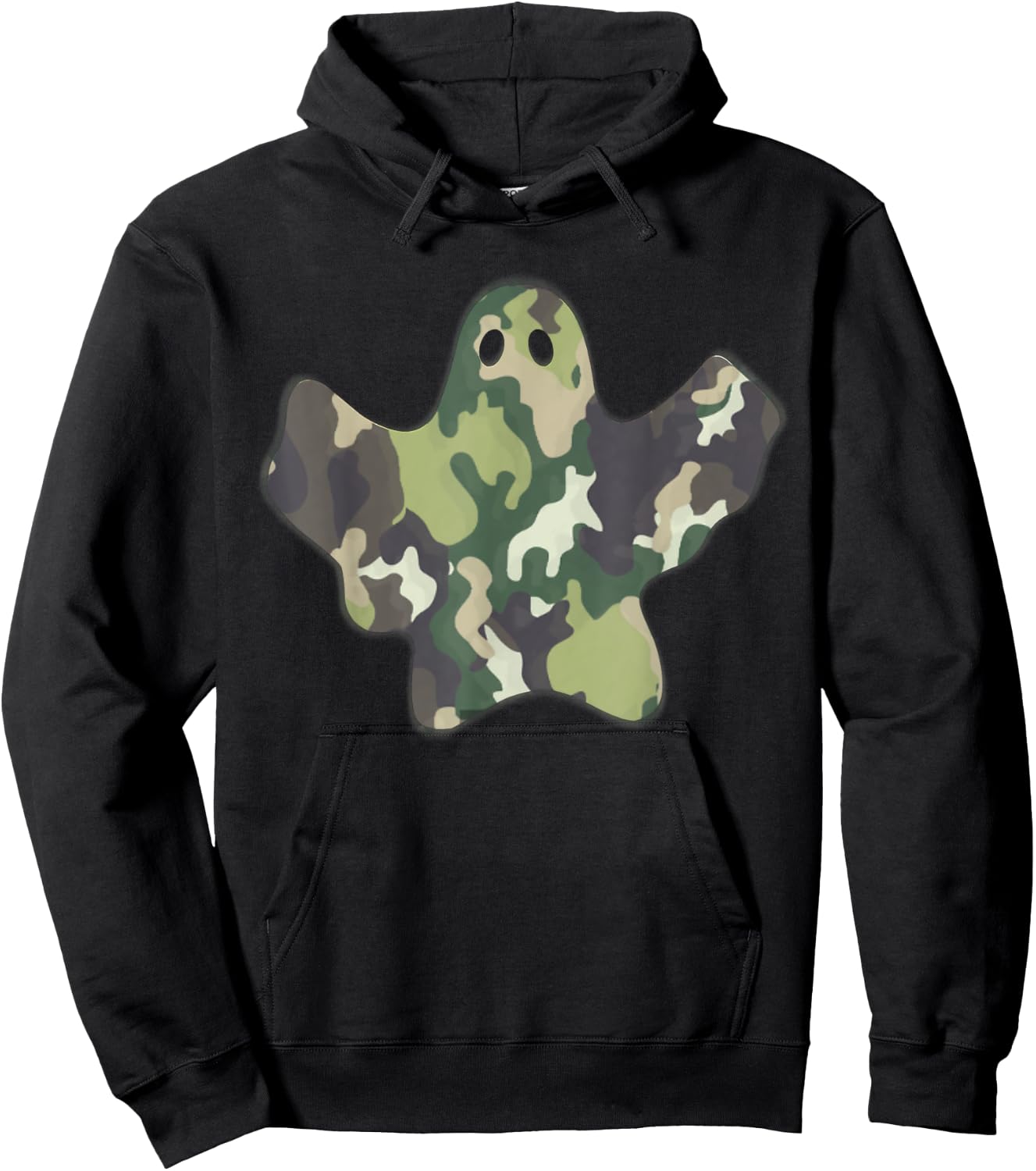 Funny Halloween Camouflage Camo Ghost Hoodie - Hoodie | Black