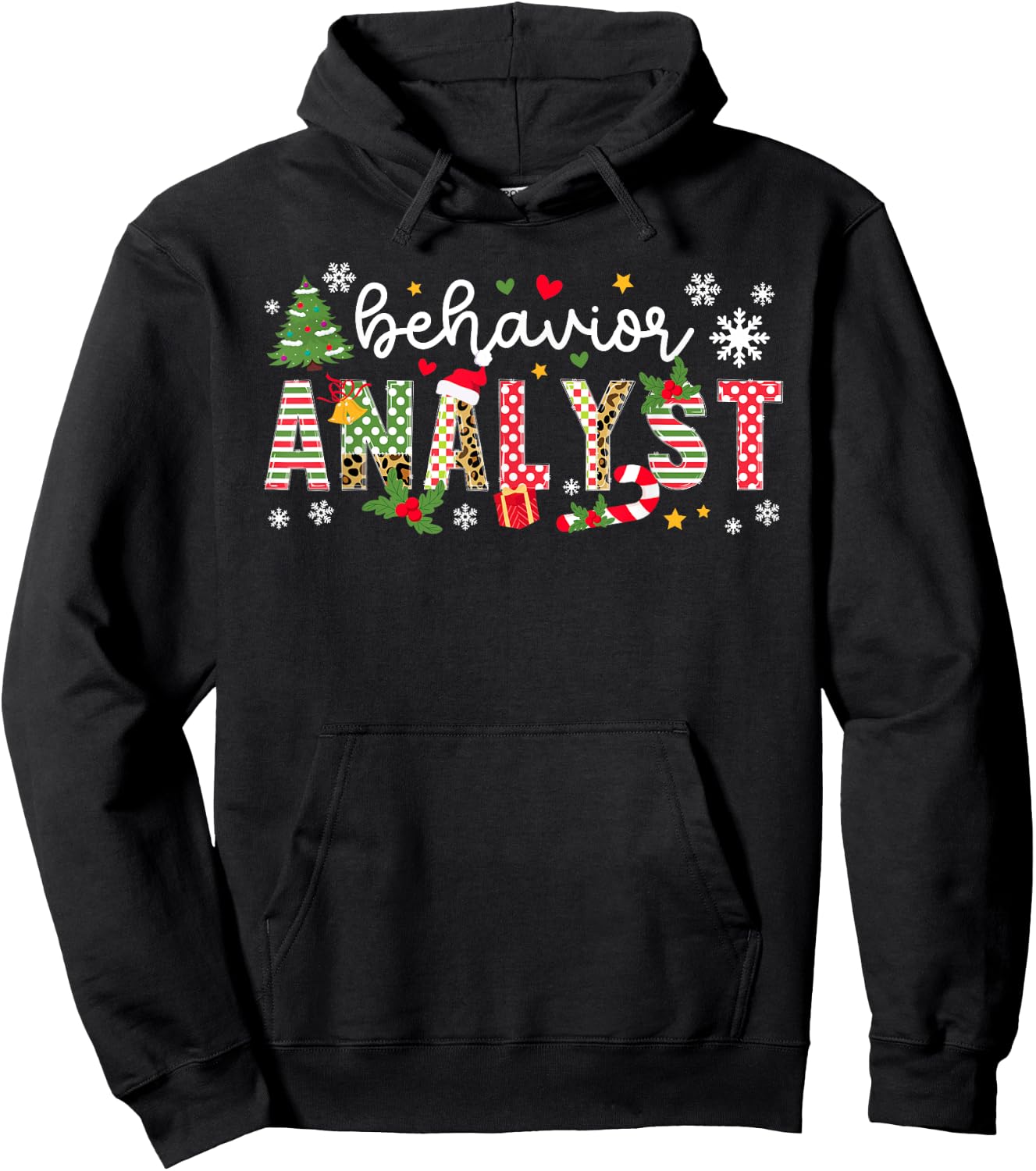 Behavior Analyst Christmas Behavior Analysis Xmas Hoodie - Hoodie | Black