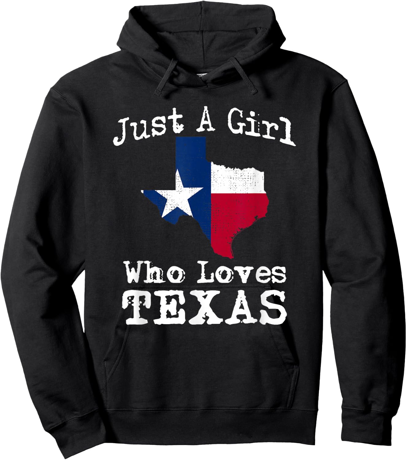 Texas Flag Map Outfit Girl Who Love Texan Patriot Gift Hoodie - Hoodie | Black