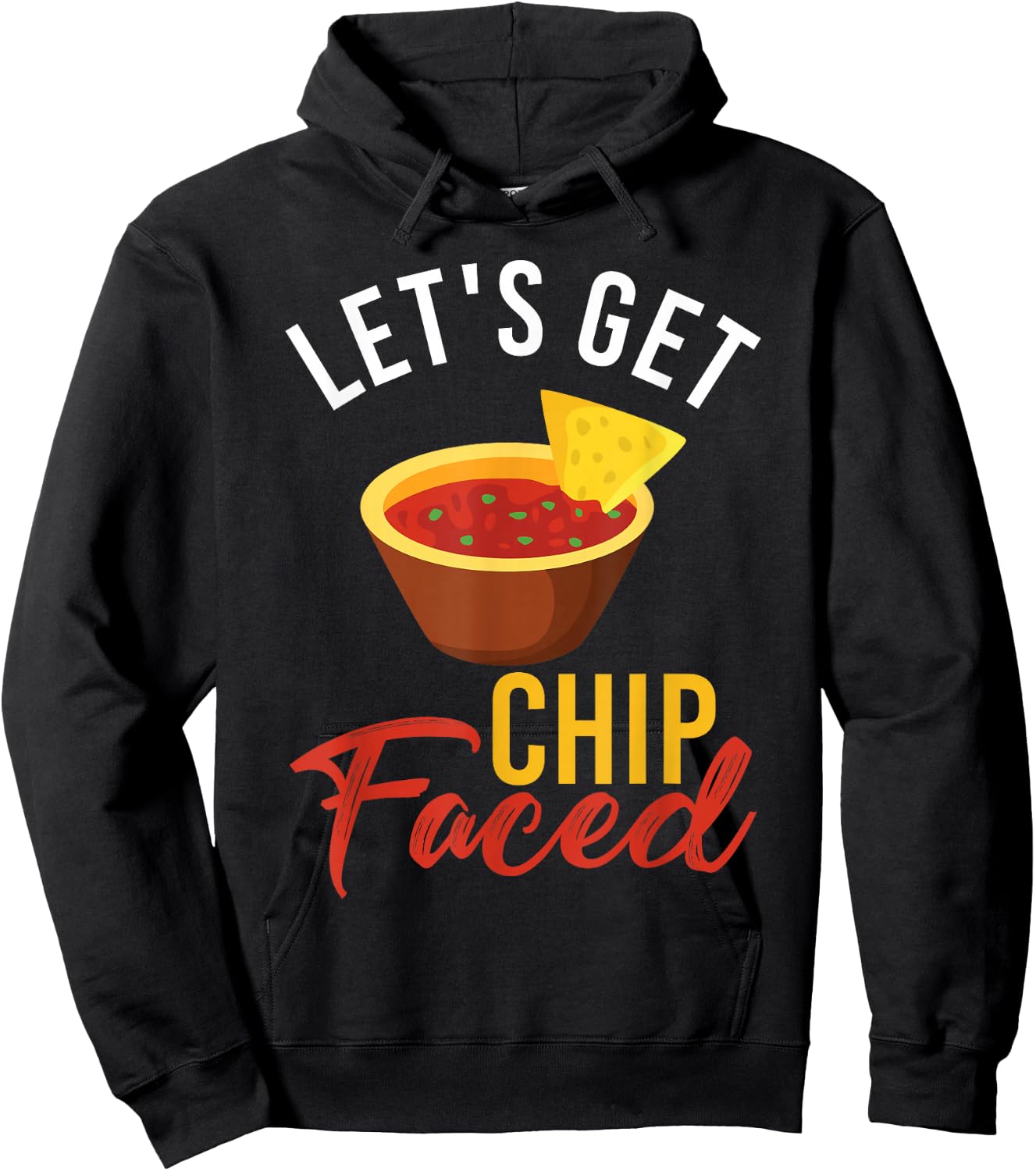 Let's Get Chip Faced Shirt Hoodie - Hoodie | Black