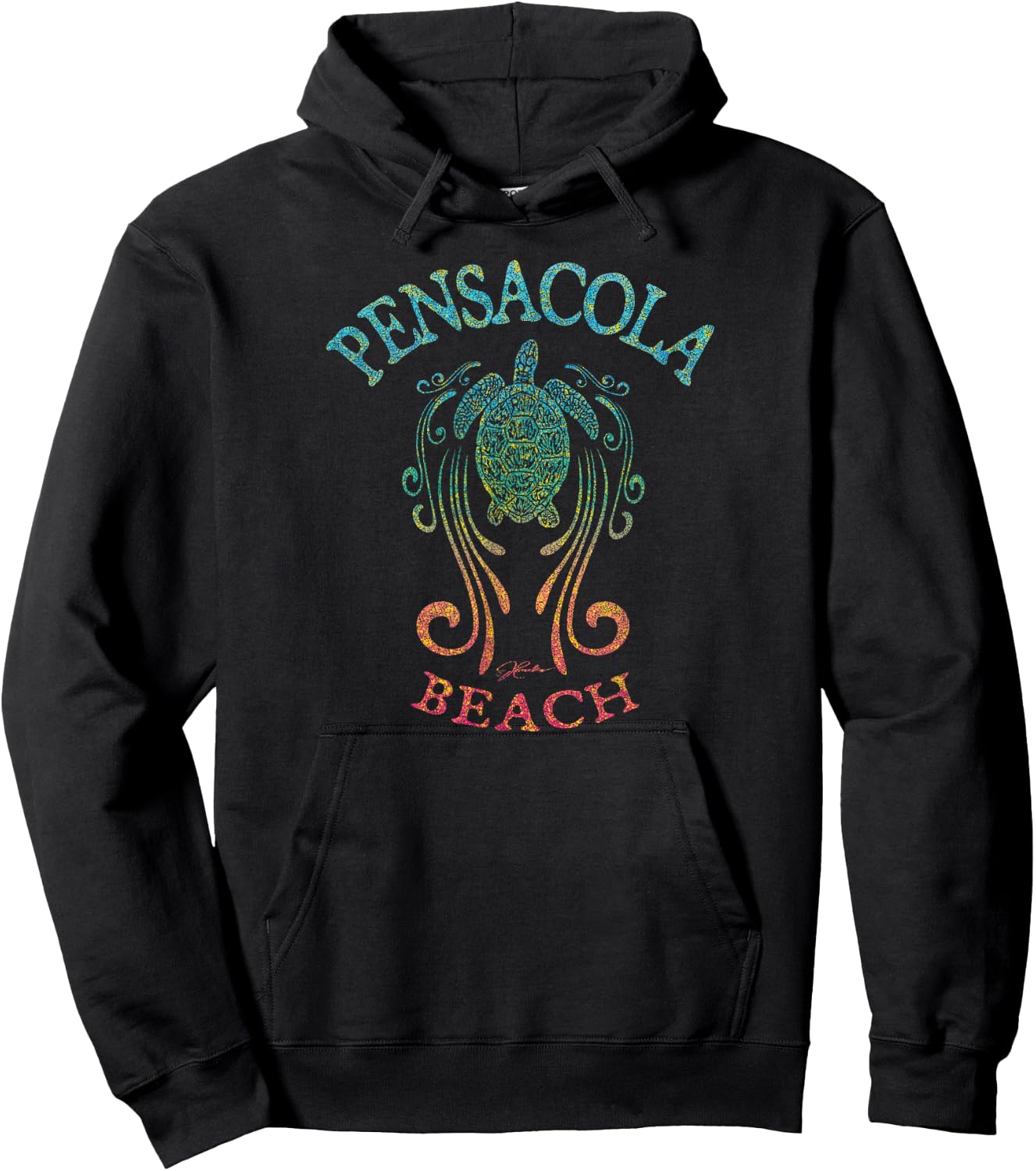 JCombs: Pensacola Beach, FL, Sea Turtle in the Slipstream Women Girls Kids Hoodie - Hoodie | Black