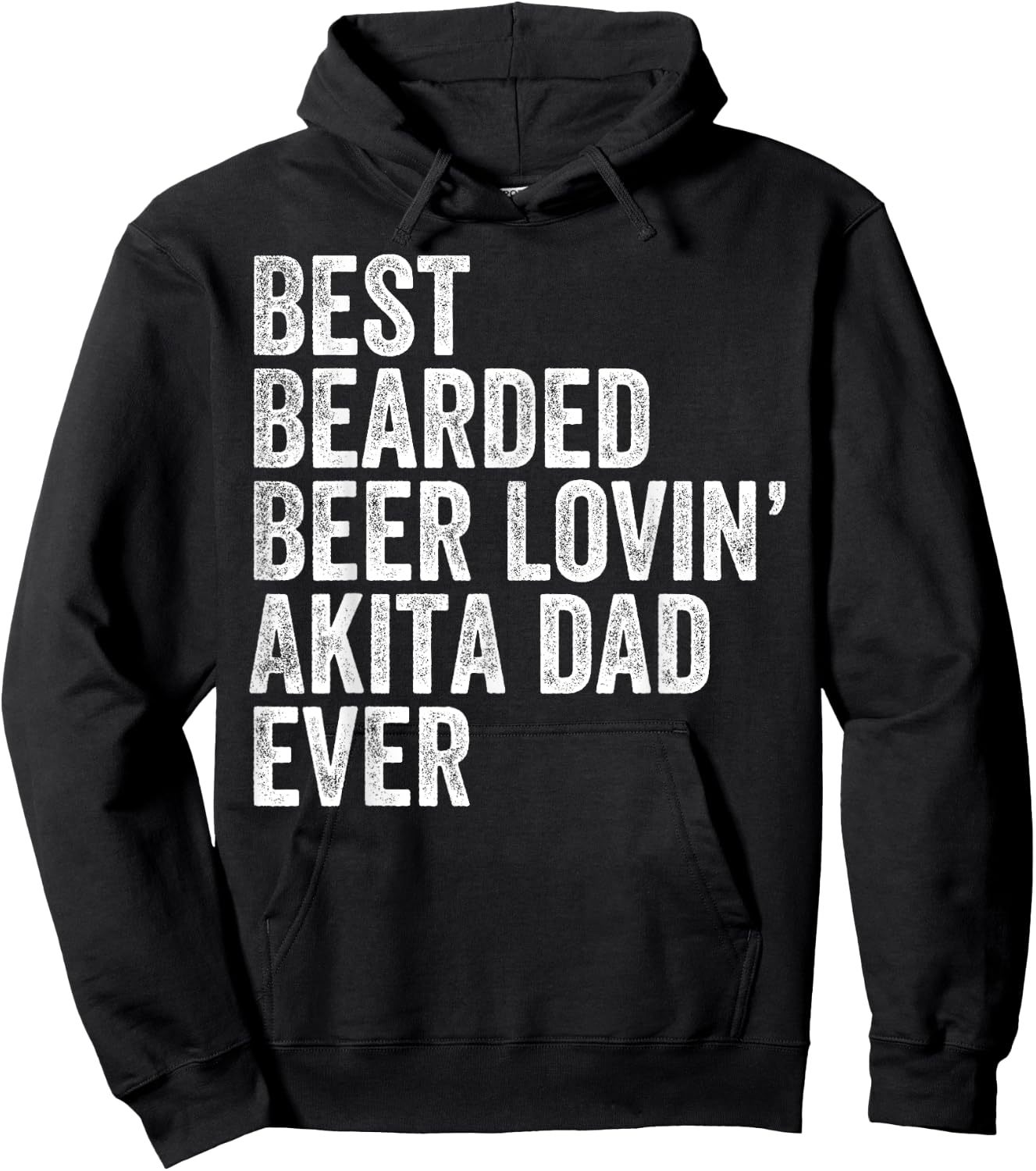 Best Bearded Beer Lovin Akita Dad Gift Pet Dog Owner Hoodie - Hoodie | Black