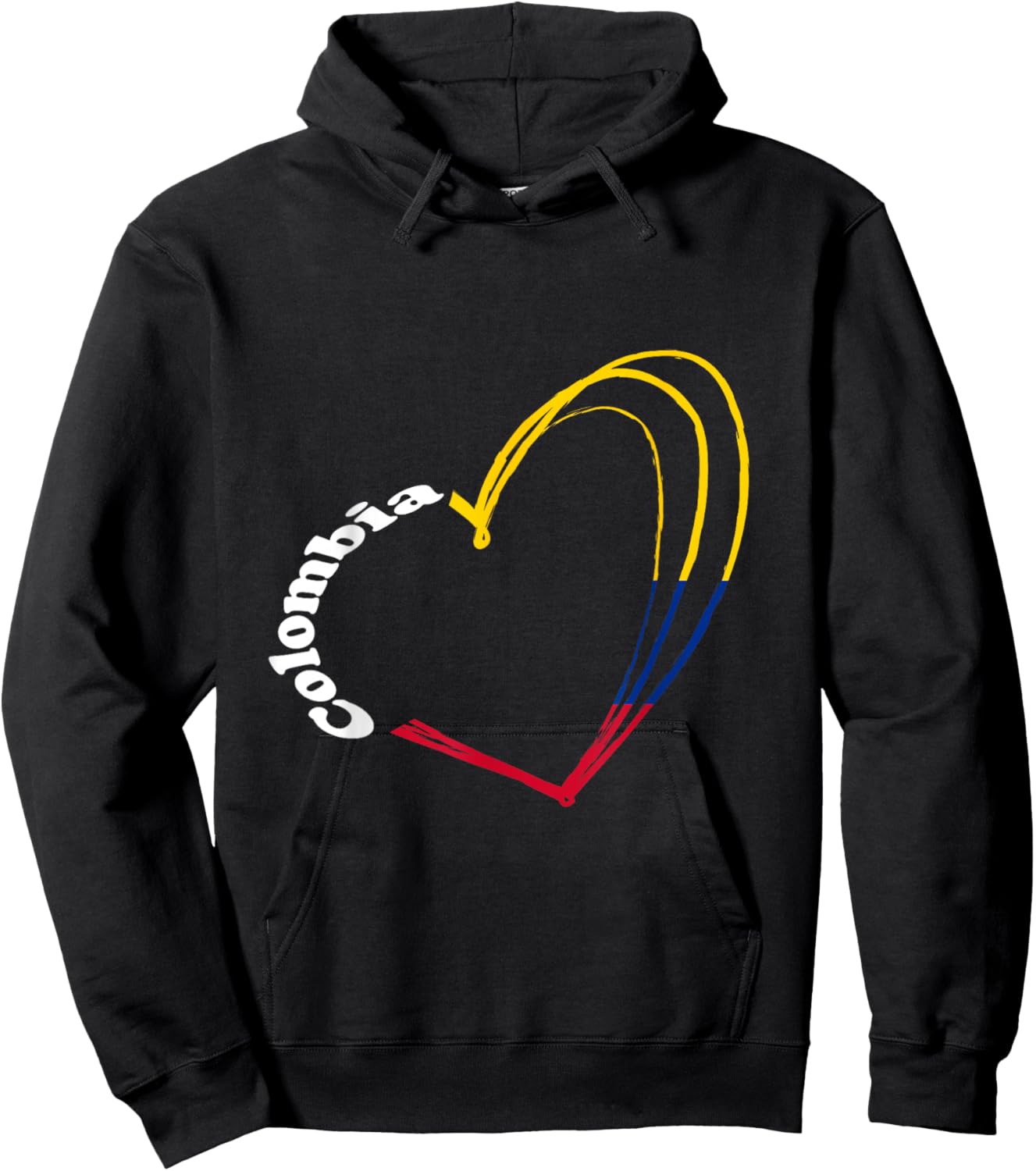 Colombia Flag Heart Colombian Roots Colombian Pride Hoodie - Hoodie | Black