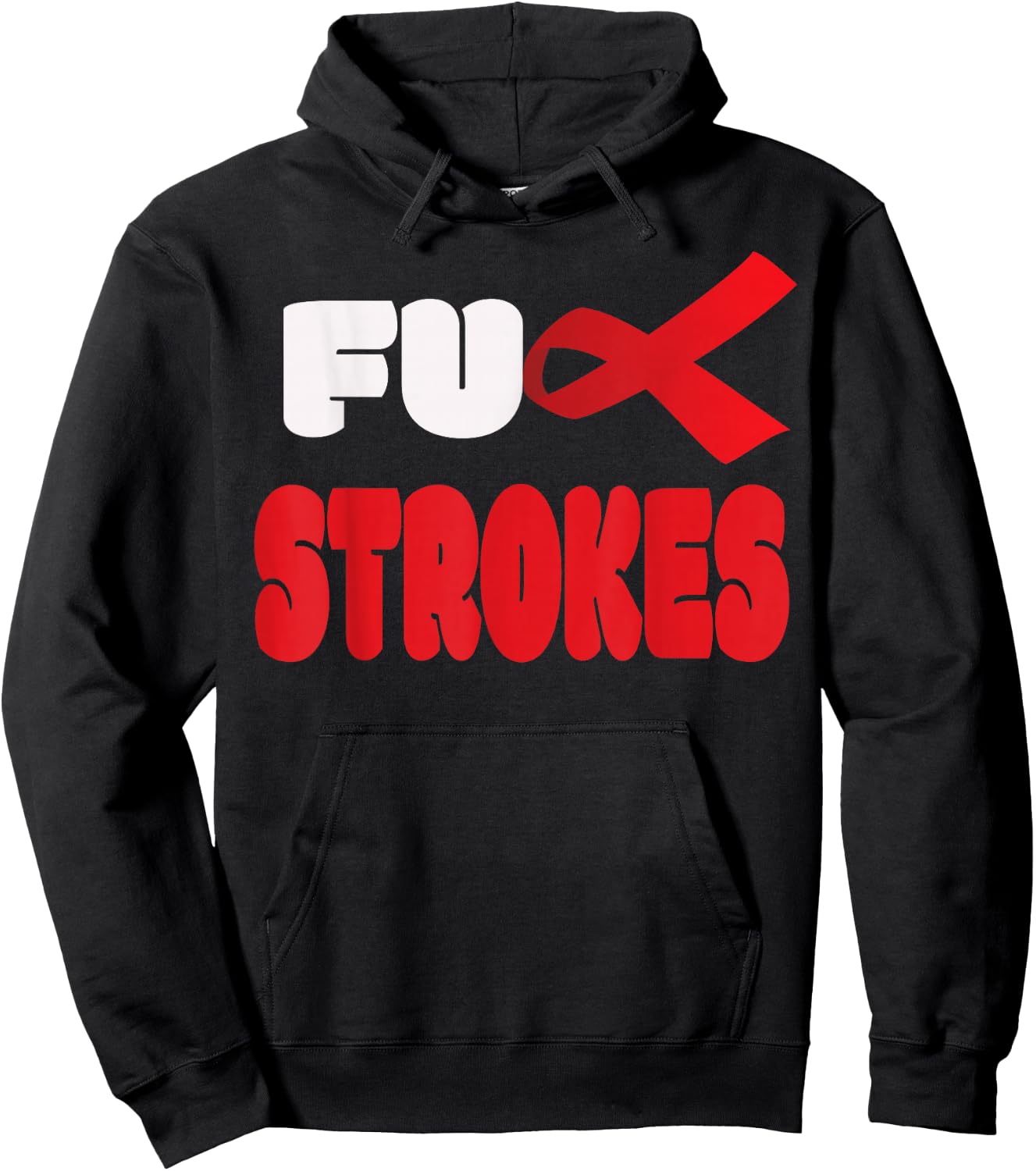 Fuck Stroke Warrior Awareness Faith Hoodie - Hoodie | Black