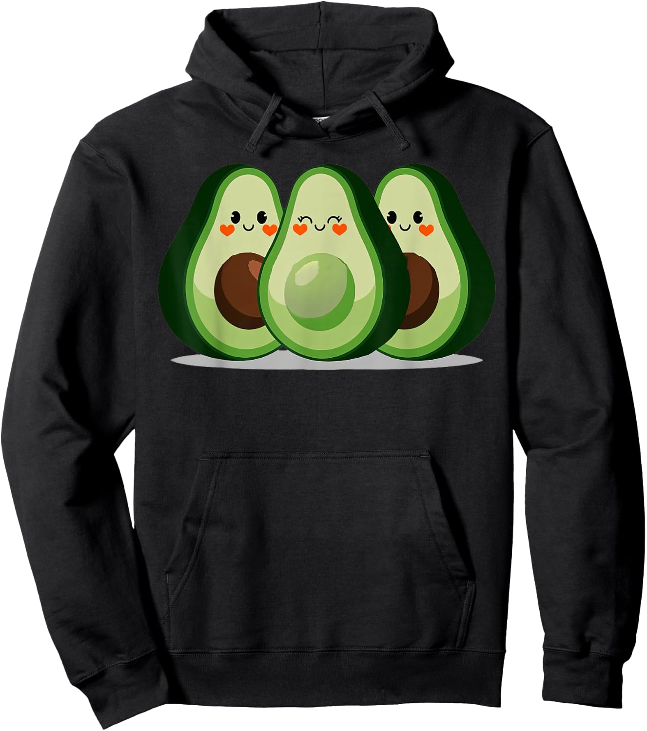 Avocado Threesome Hoodie - Hoodie | Black