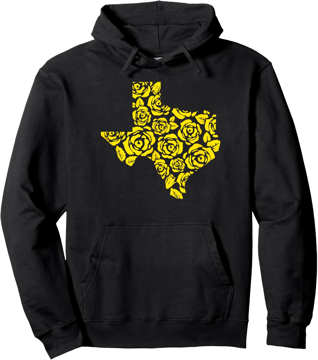 The Yellow Rose of Texas Pattern Shirt Hoodie - Hoodie | Black
