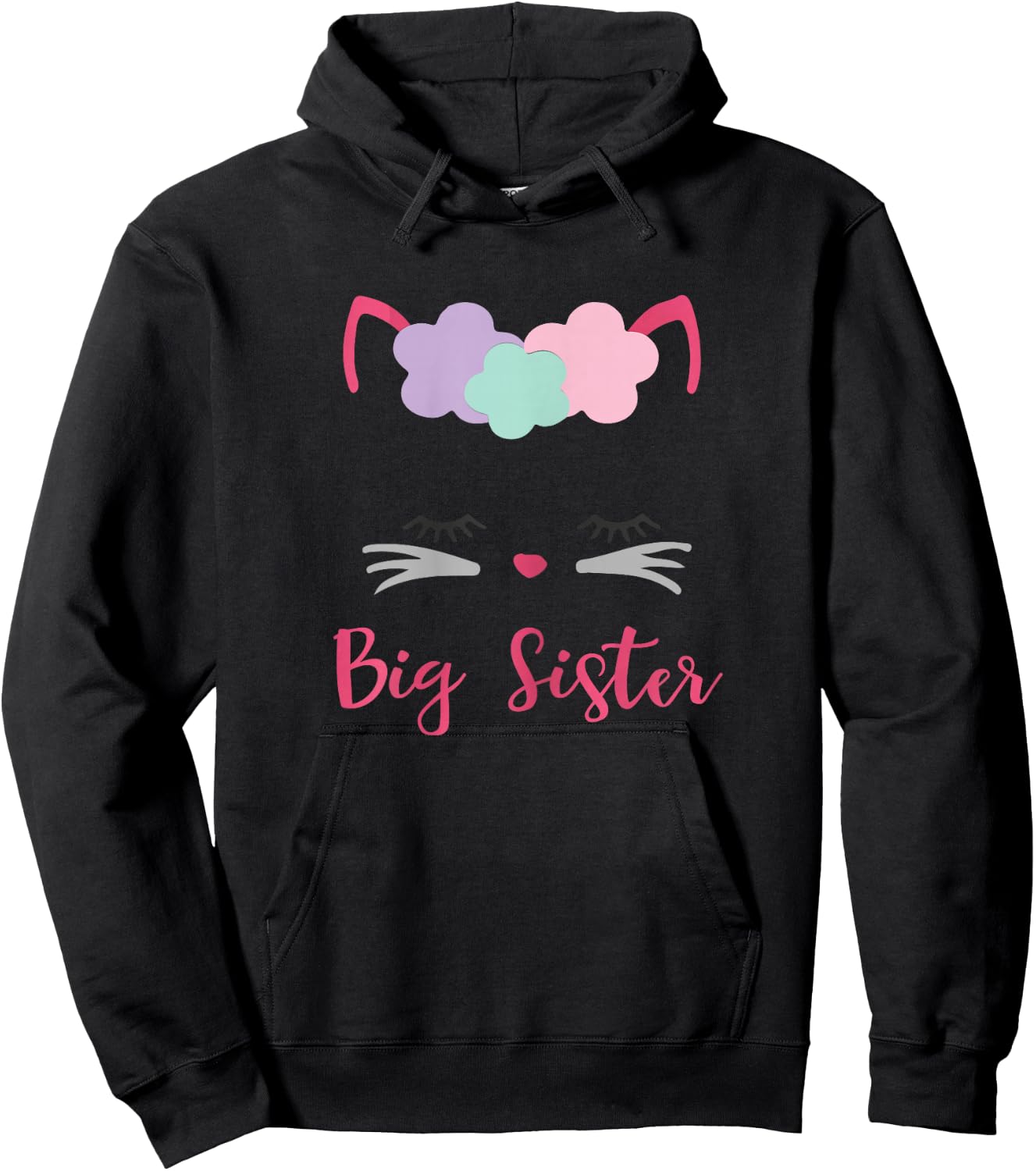 Kitty Cat Big Sister Shirt I'm Going to be a Big Sister Hoodie - Hoodie | Black
