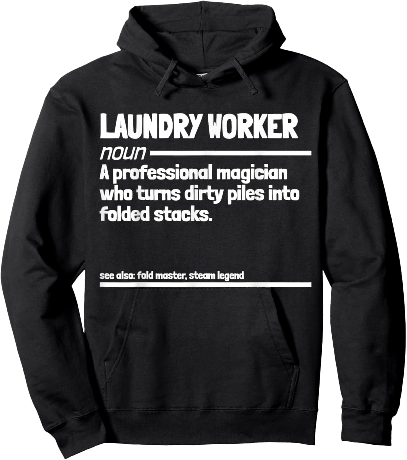 Laundry Worker Funny Definition Men Women Hoodie - Hoodie | Black