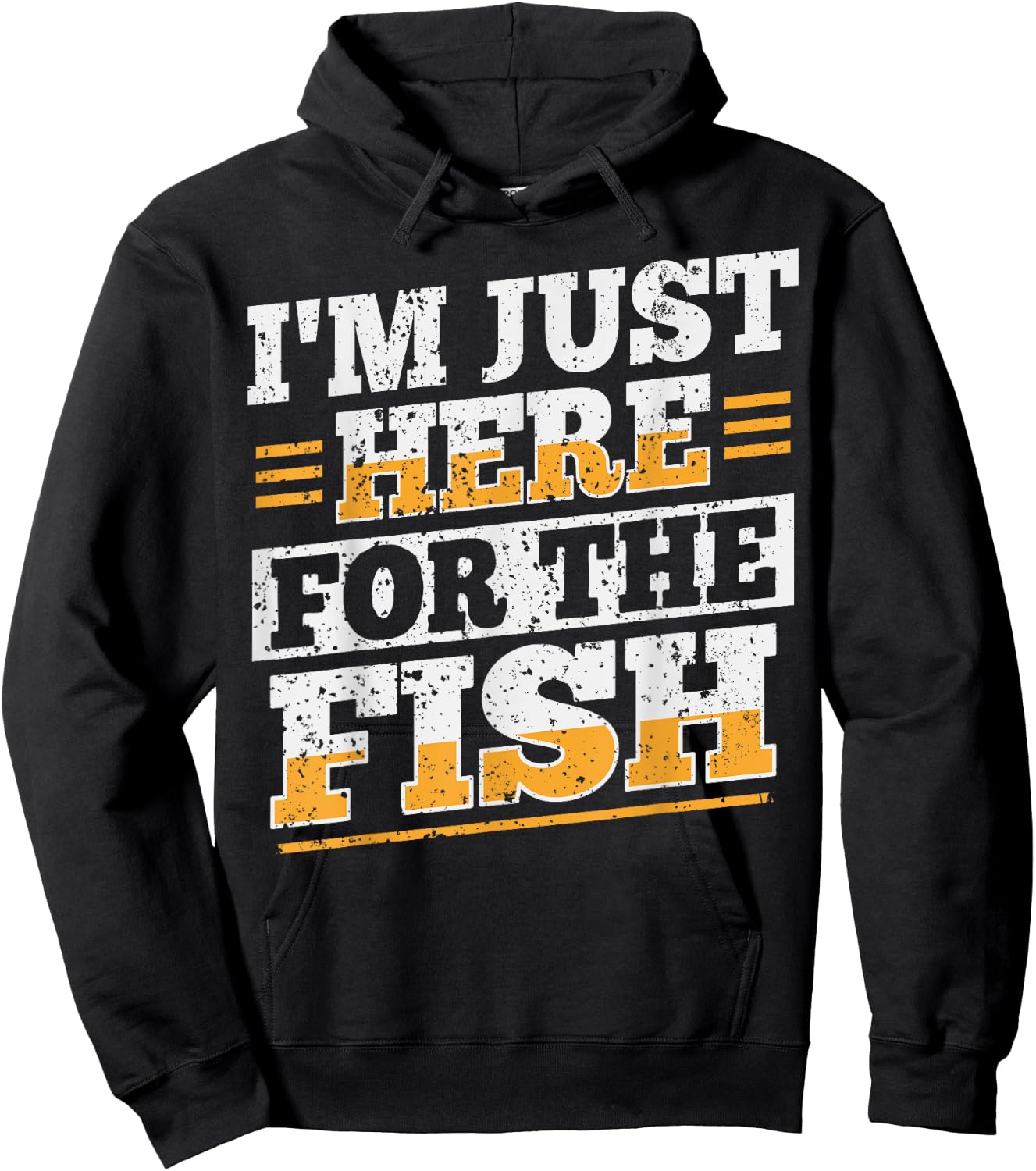 I'm just here for the fish Design for a Fishmonger Hoodie - Hoodie | Black