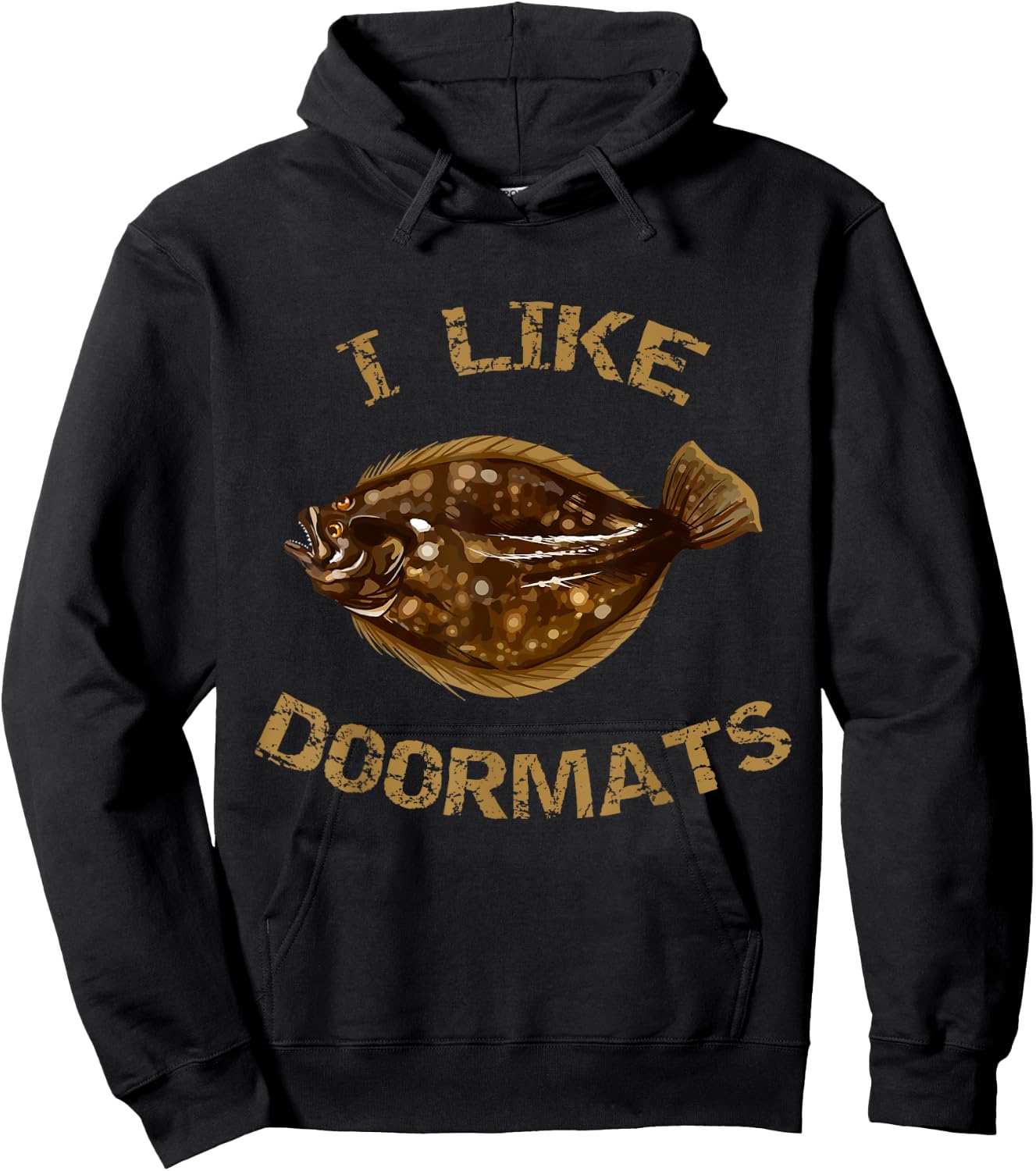 I Like Doormats | Summer Flounder Fishing | Fluke Fishing Hoodie - Hoodie | Black