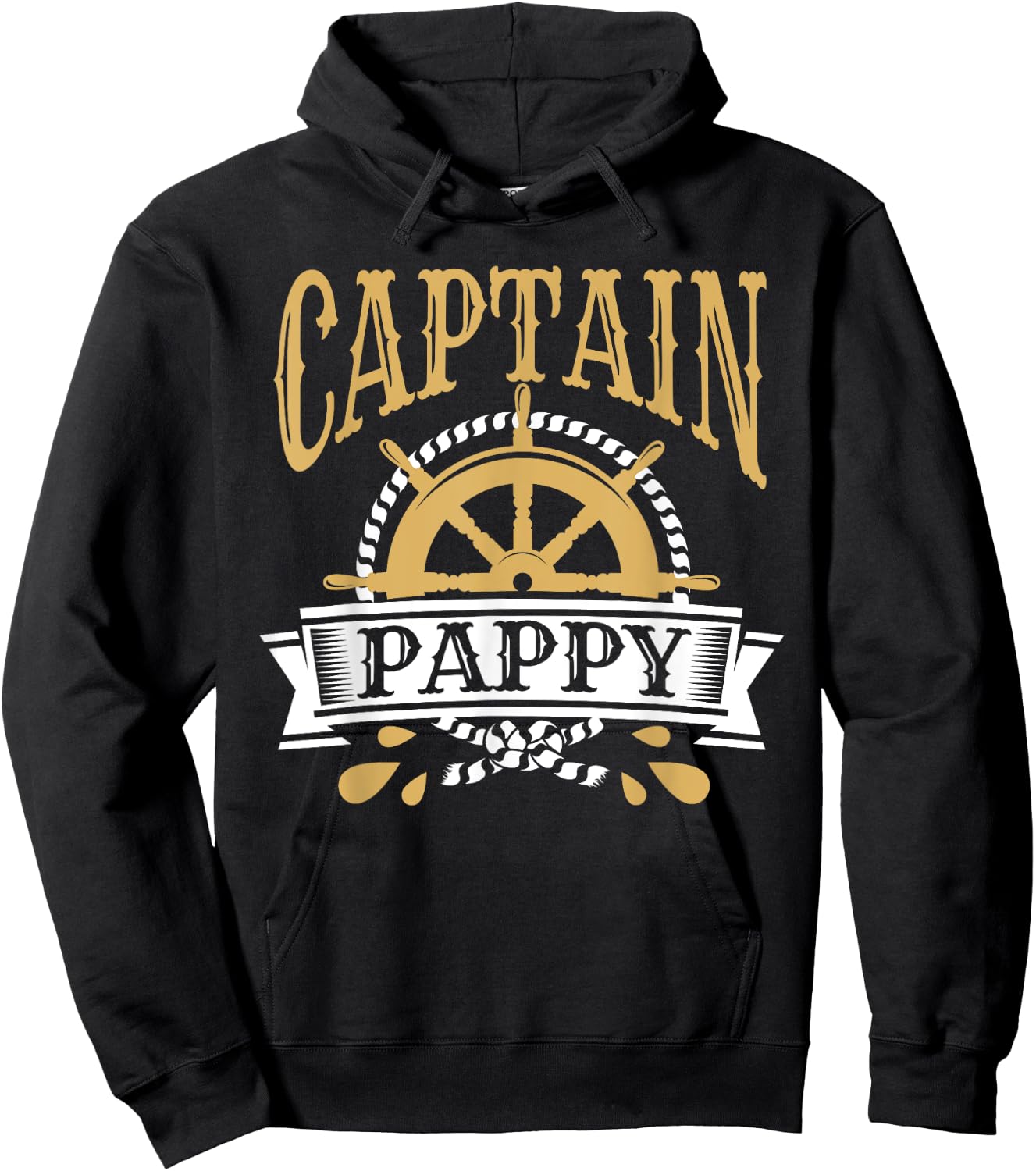 Captain Pappy Pirate Party Father's Day Hoodie - Hoodie | Black