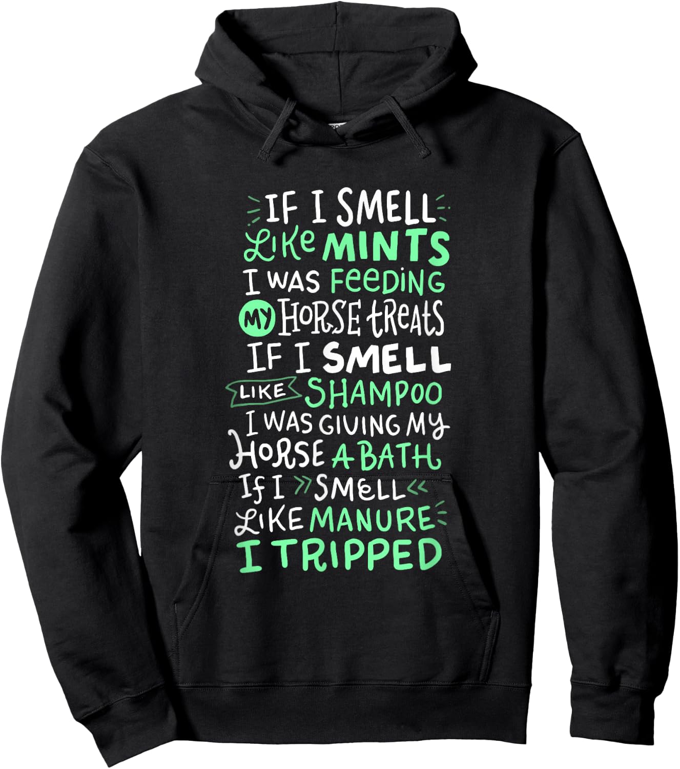 Funny Horse Gifts, Horse Lover Ladies Equestrian Hoodie - Hoodie | Black